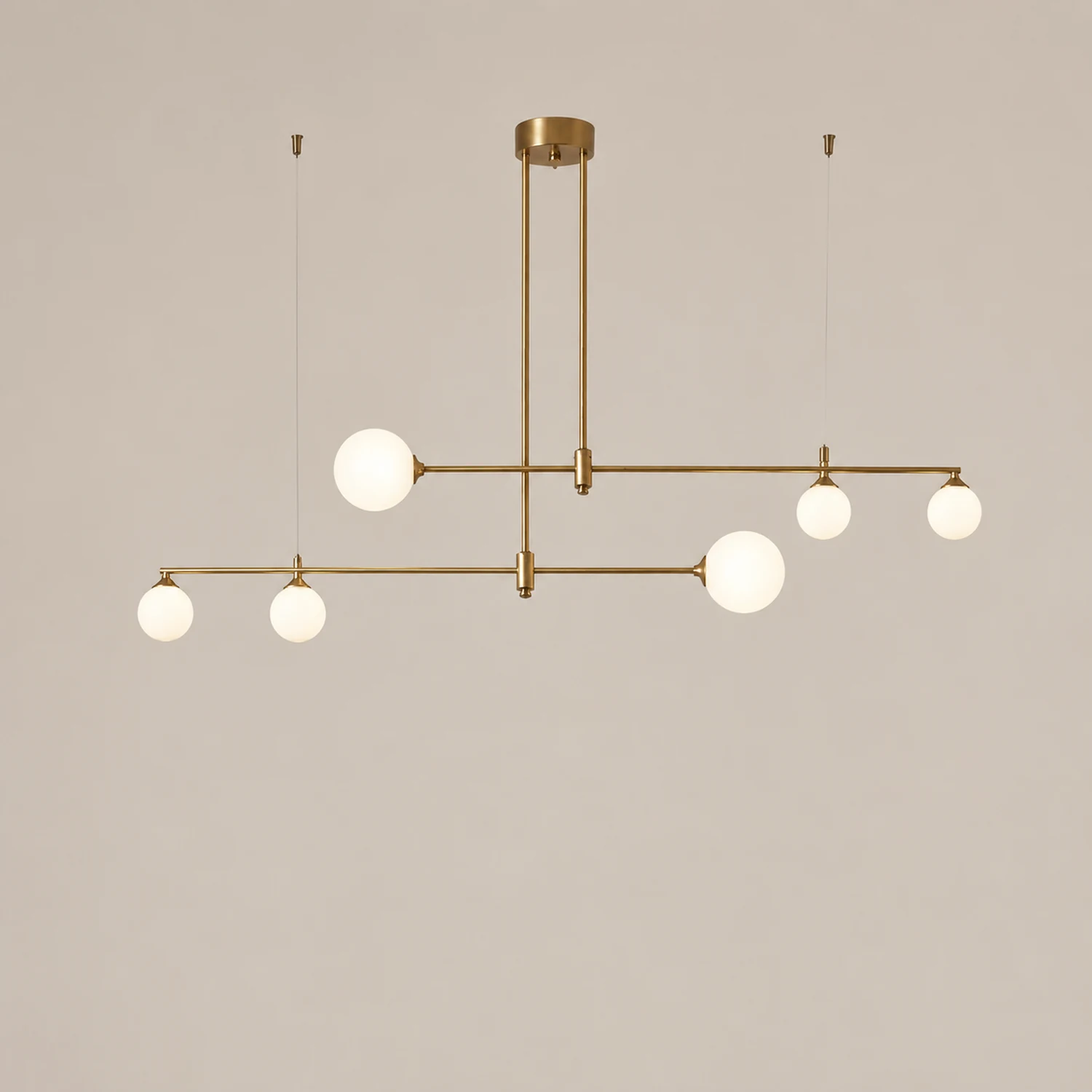 Valentina Modern Bubble Copper Pendant Light, Gold - Lumpaz