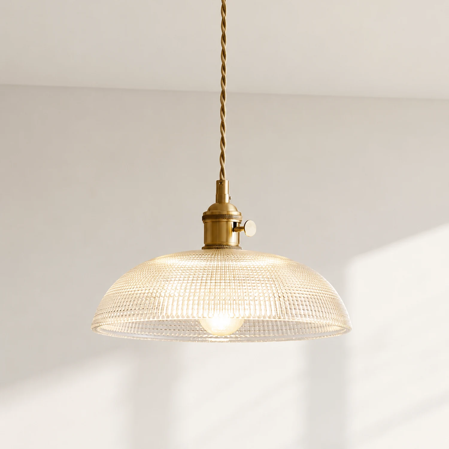 Ribbed Spiral Pendant Light - Lumpaz