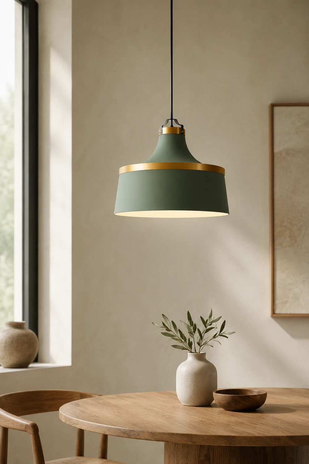 Morandi Modern Colorful Single Pendant Light, Metal Shade - Lumpaz