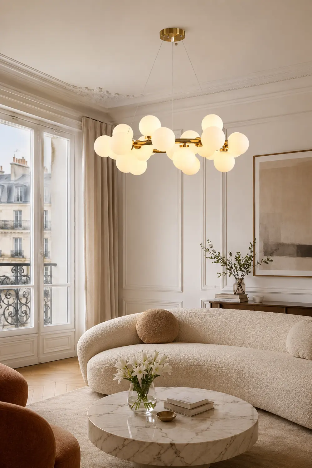 Valentina Chandelier Bubble, Magic Beans, Glass, Dining Room - Lumpaz