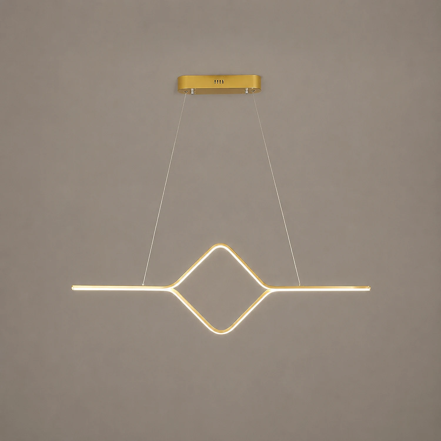 Bouvet Modern Linear Square Pendant Light, , Gold/Black - Lumpaz
