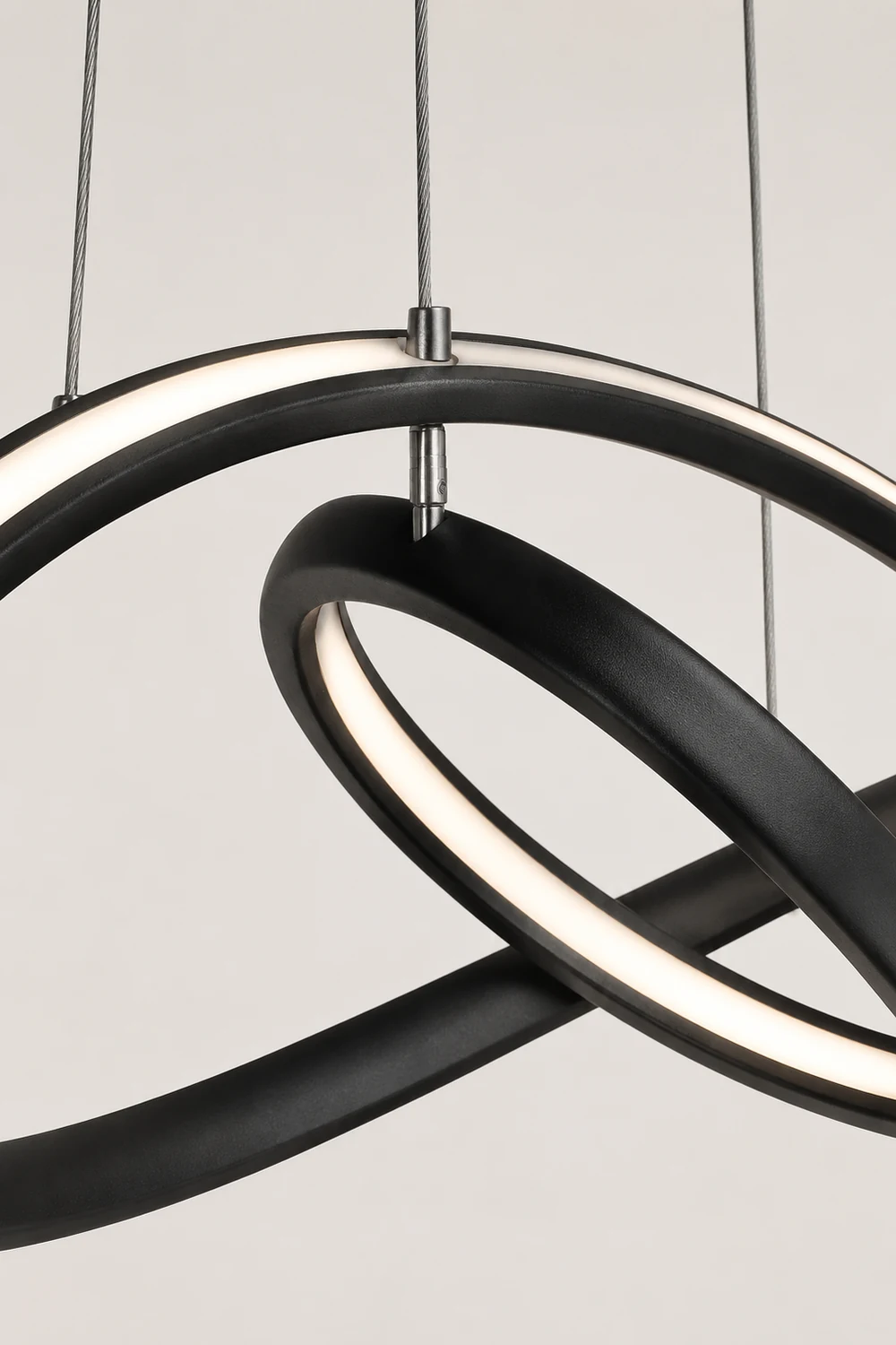 Pendant Light linear Modern, Acrylic/Metal, Black/White, Dining Room - Lumpaz