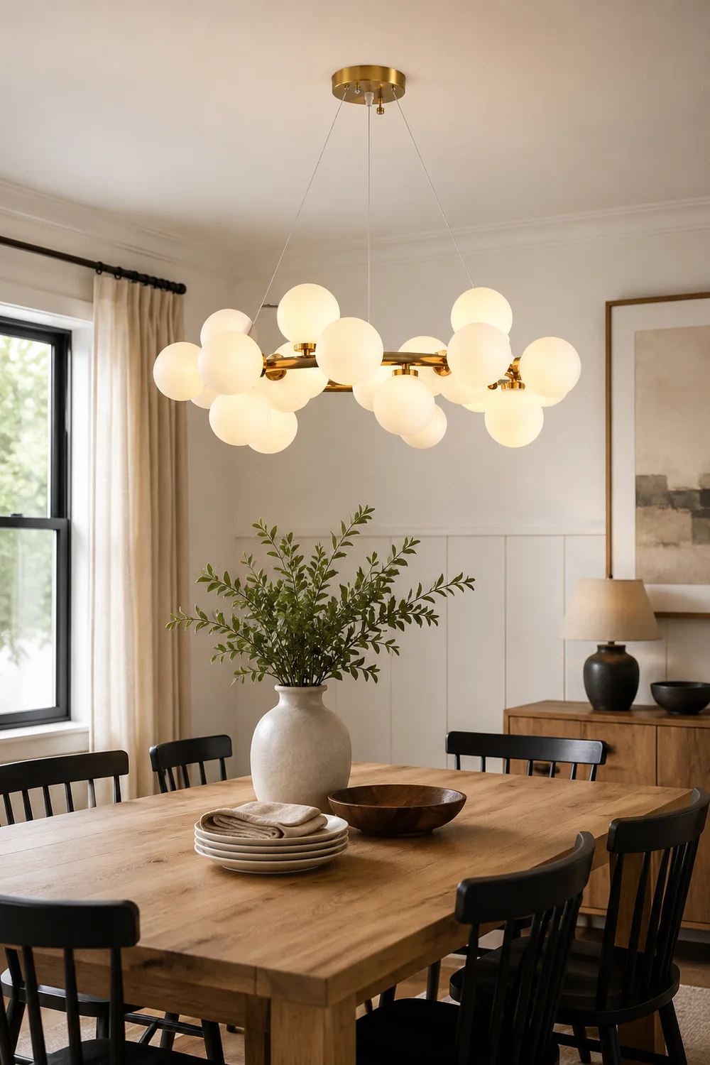 Valentina Chandelier Bubble, Magic Beans, Glass, Dining Room - Lumpaz