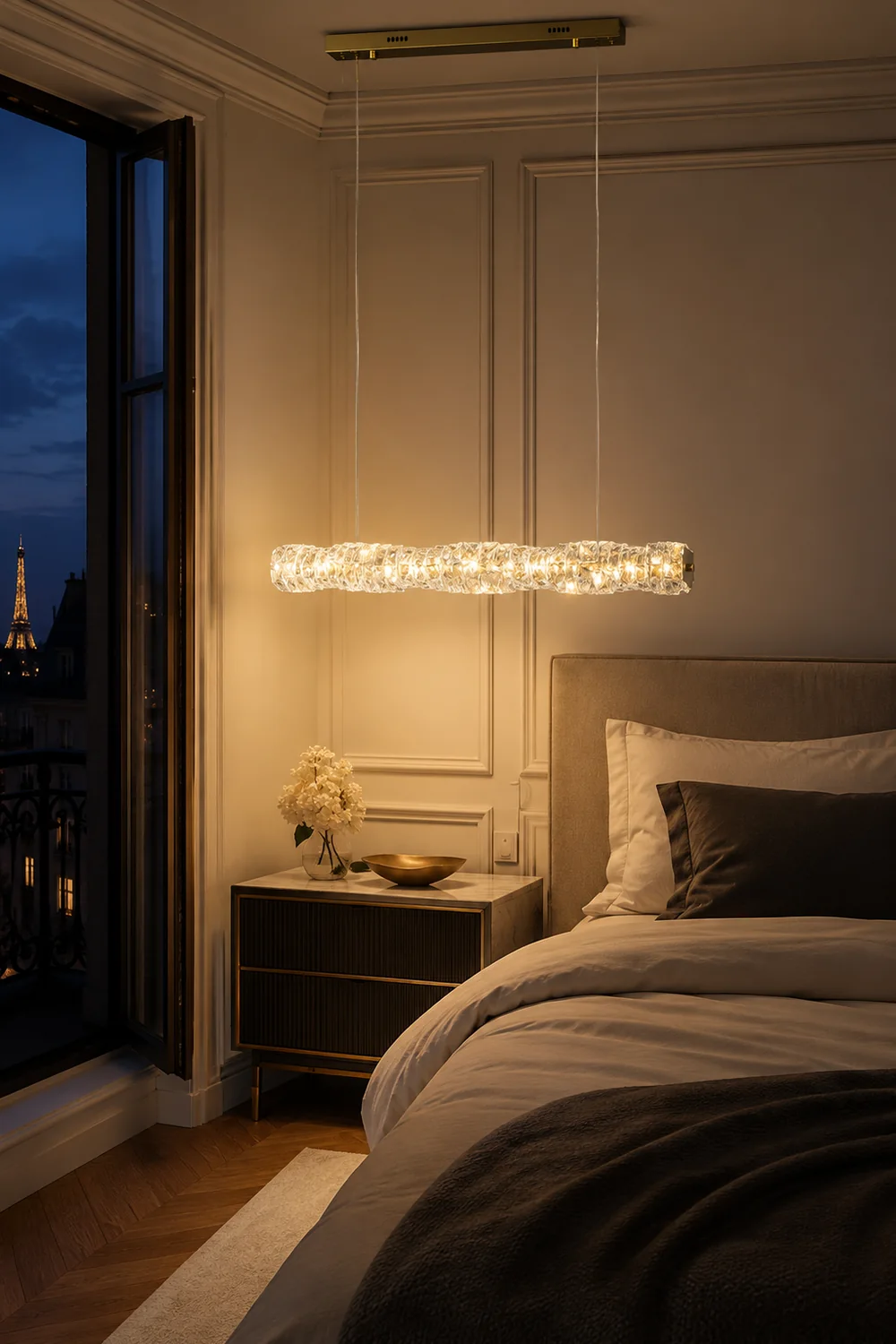 Long Crystal Pendant Lamp - Lumpaz