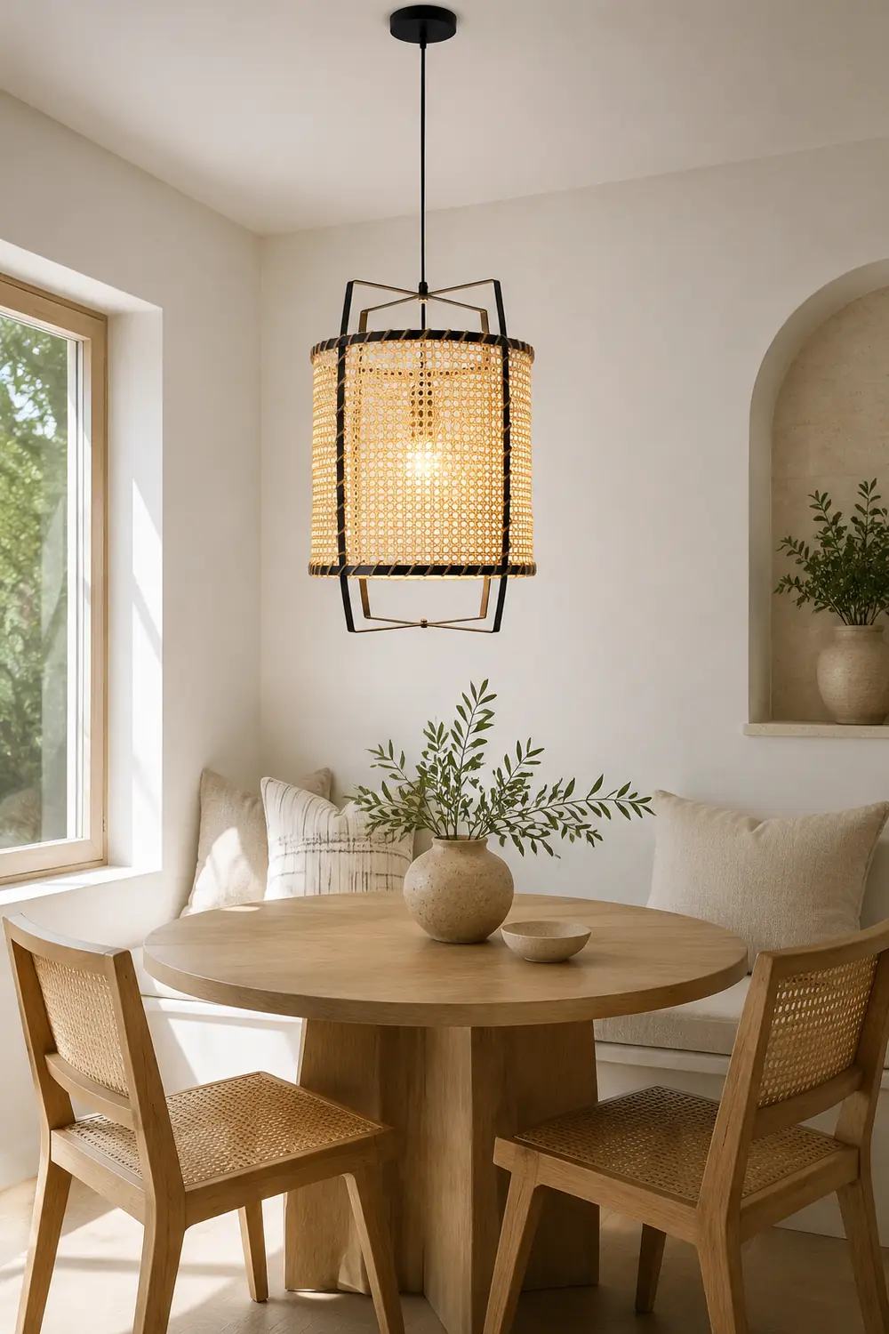 Rattan Cane Pendant Light - Lumpaz