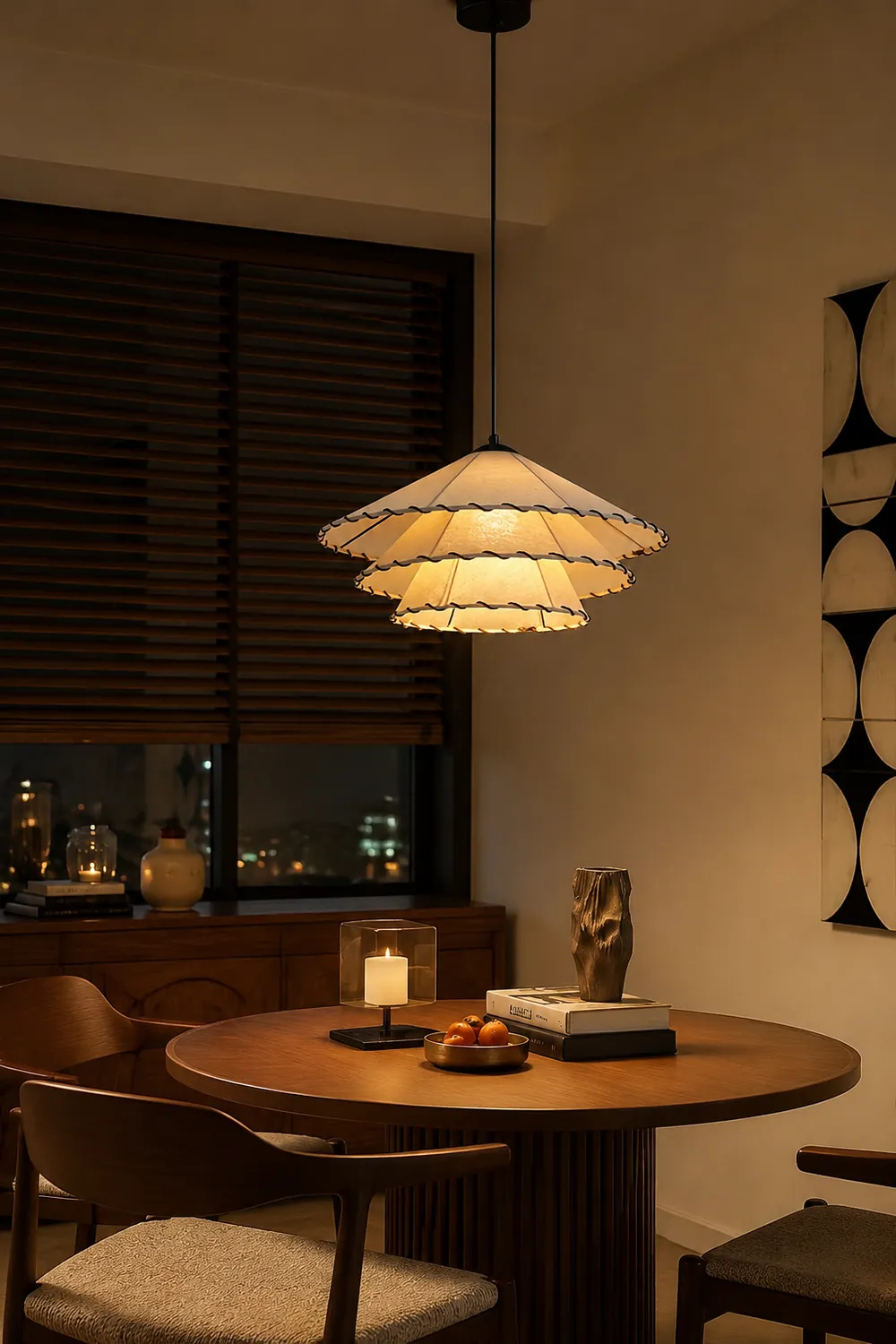 Lotus Leaf Fabric Pendant Light - Lumpaz