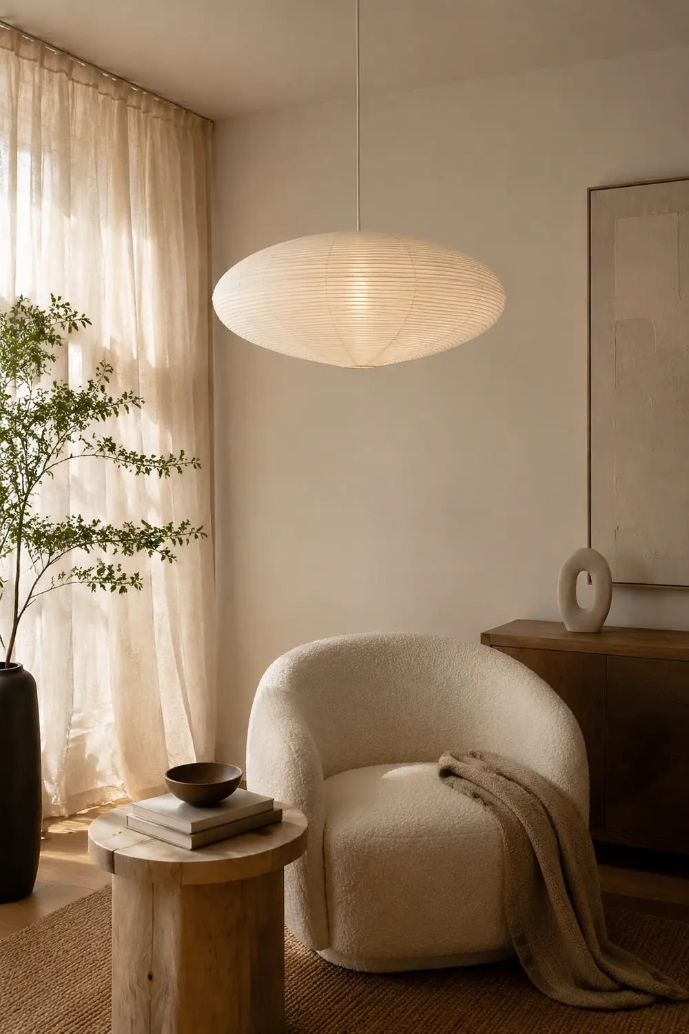 Washi Paper 15A Pendant Light - Lumpaz