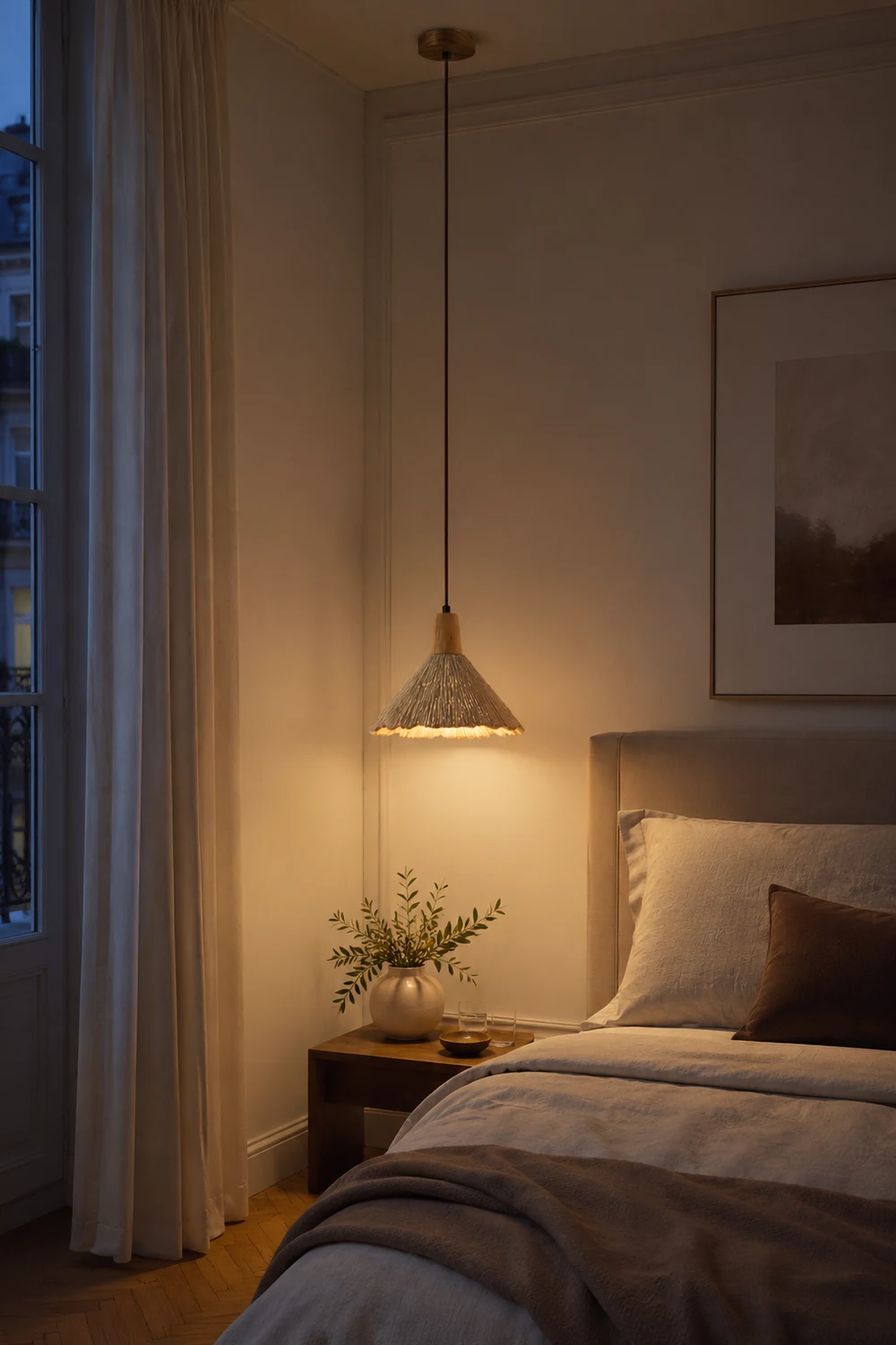 Concrete Pleated Pendant Lamp - Lumpaz