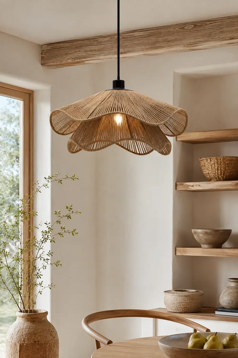 Handmade Straw Hat Pendant Lamp - Lumpaz