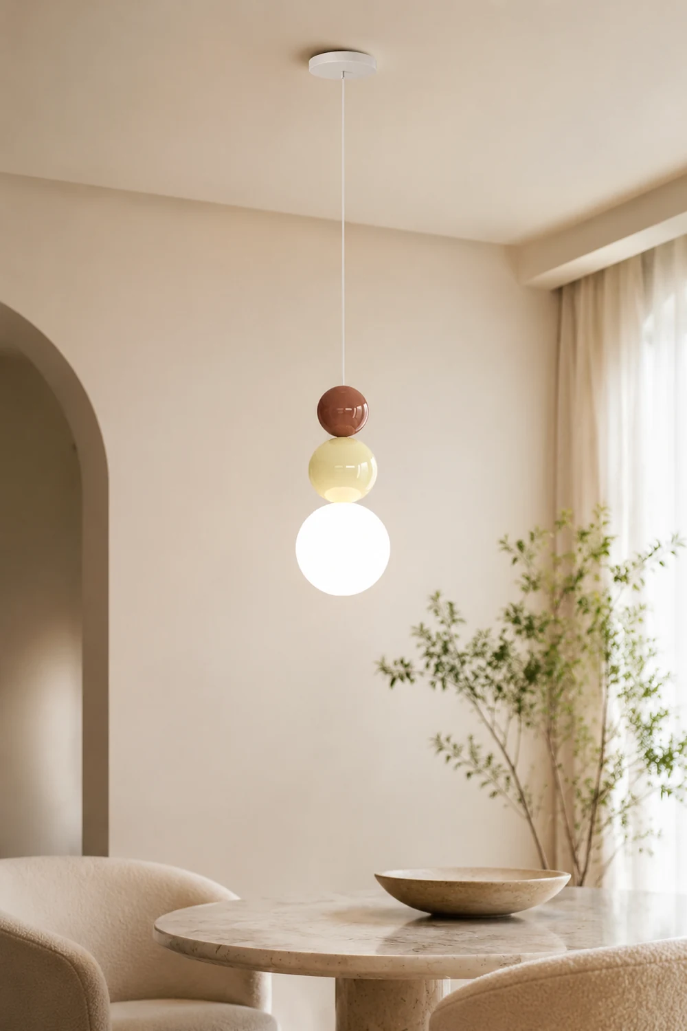 Acrylic Three Ball Pendant Lamp - Lumpaz