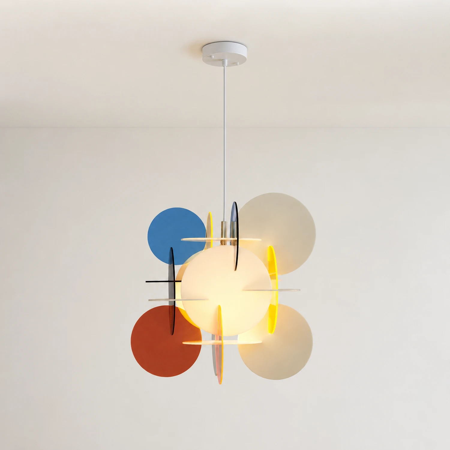 Morandi Modern Colorful Art Creative Pendant Light, Metal/Acrylic - Lumpaz