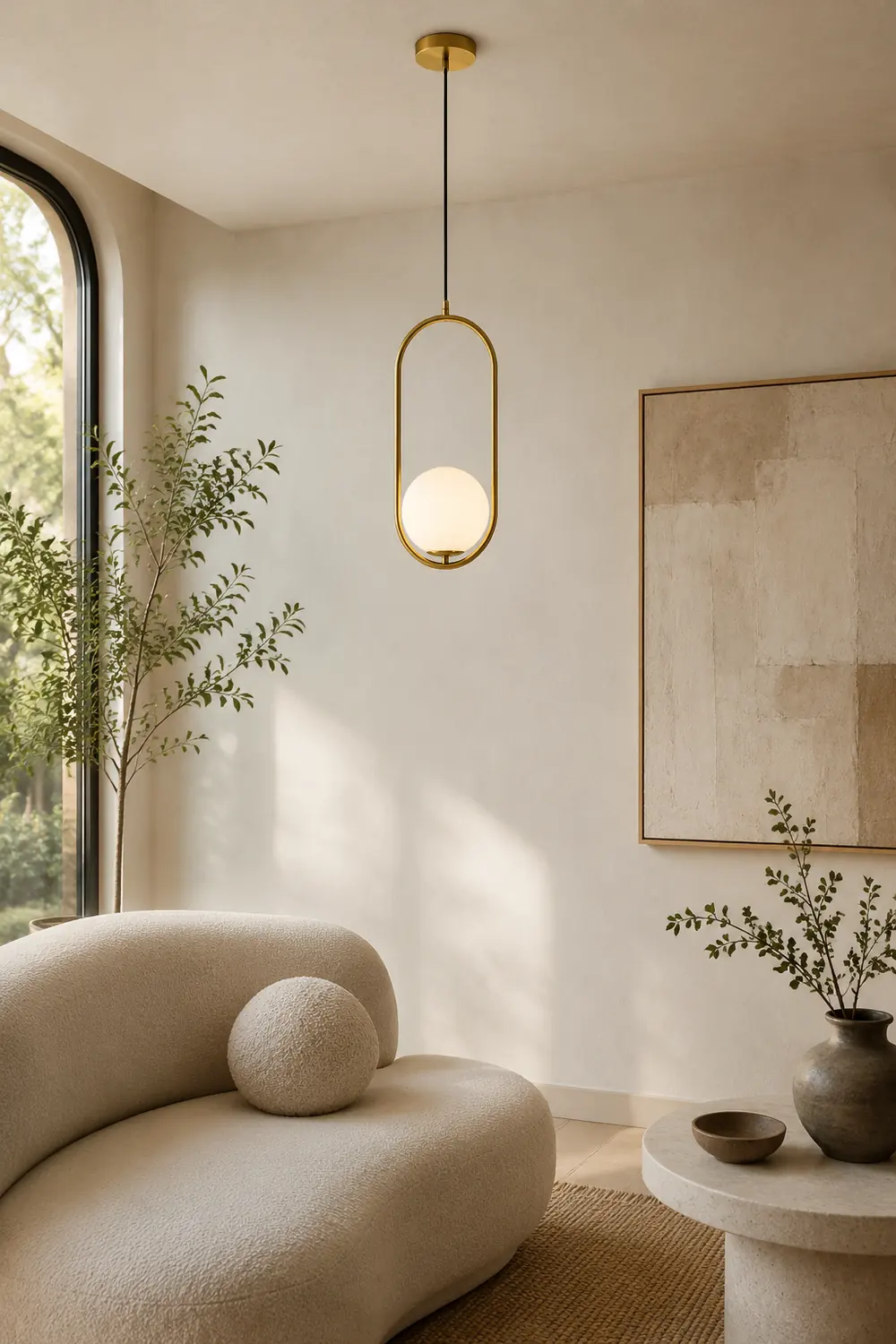 Valentina Globe Pendant Light, Gold/Black - Lumpaz