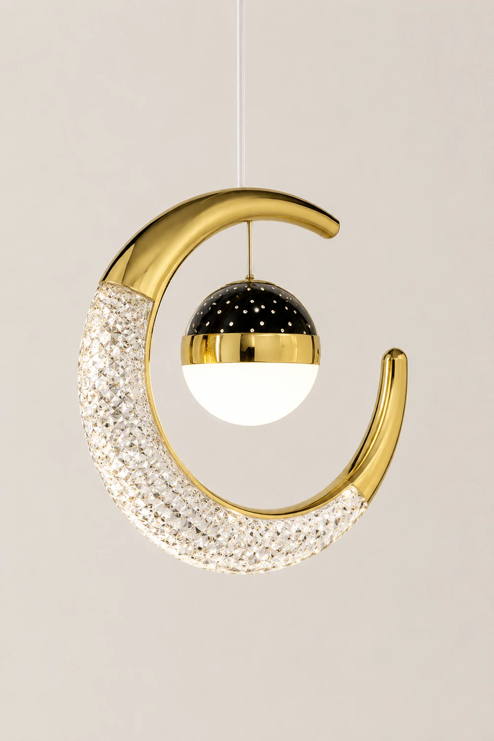 Madina Modern LED Pendant Light Starry, Black/Gold - Lumpaz