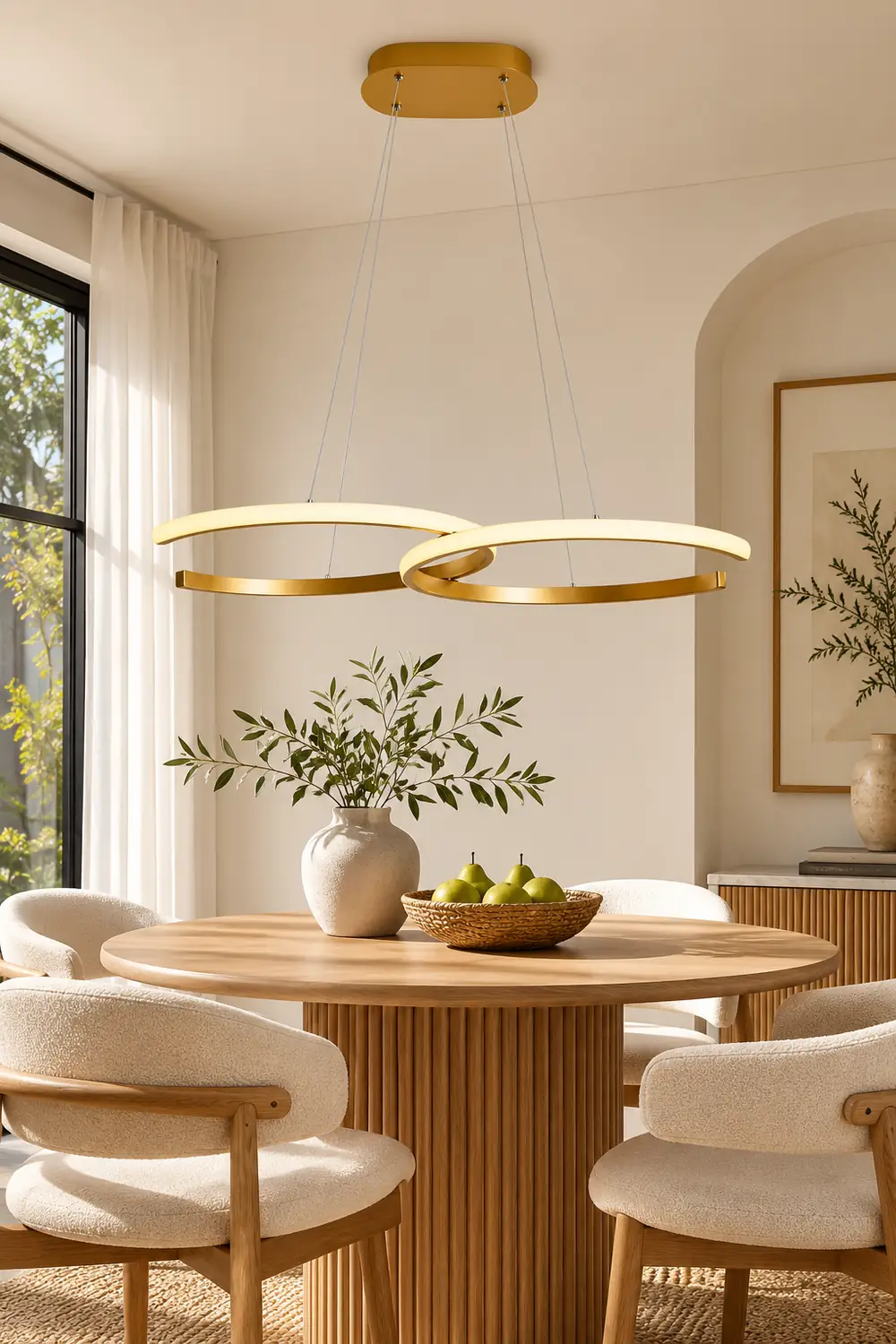 Modern Minimalist Pendant Light, Double-C - Lumpaz