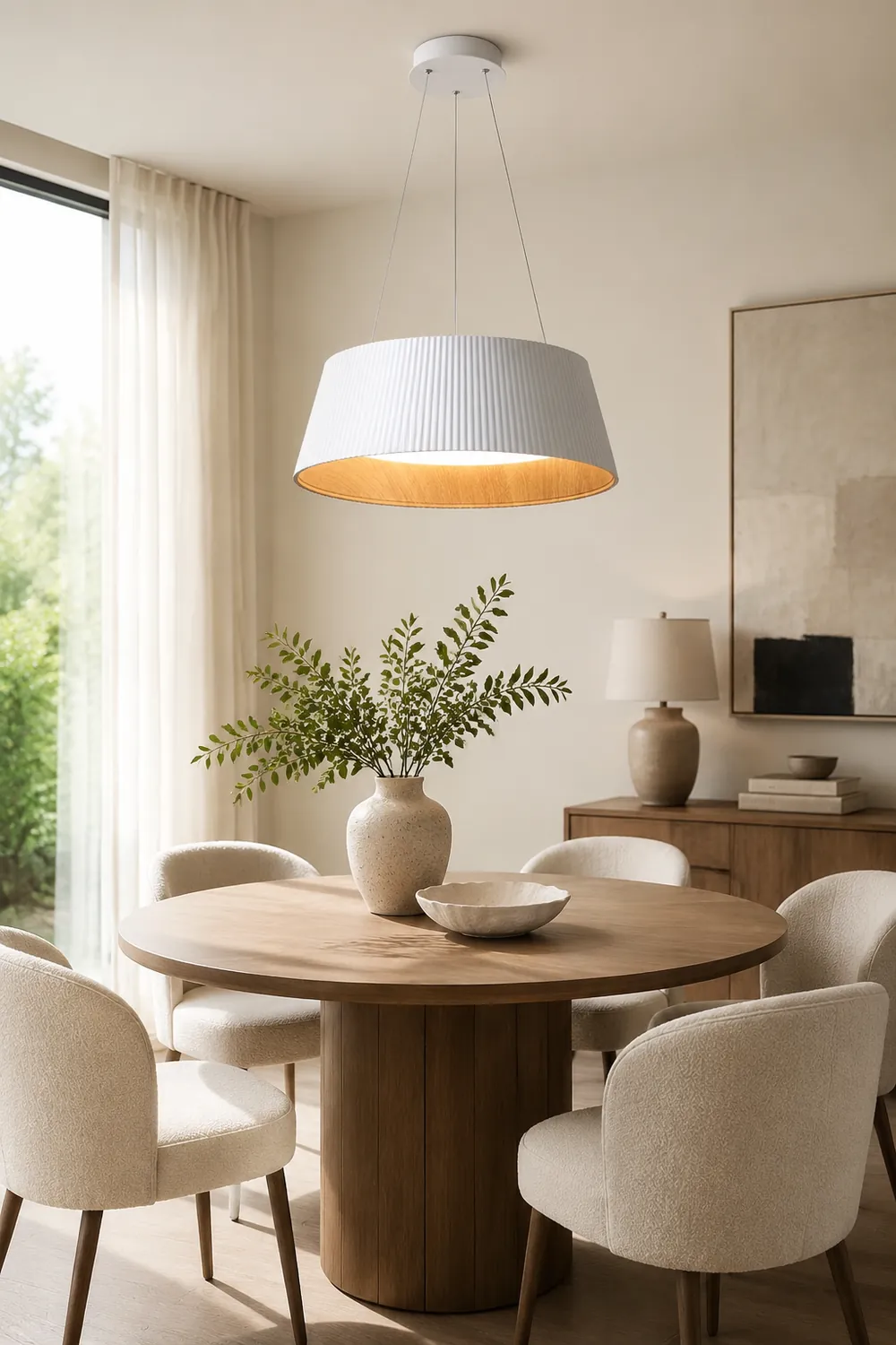 Modern Ribbed Pendant Light - Lumpaz