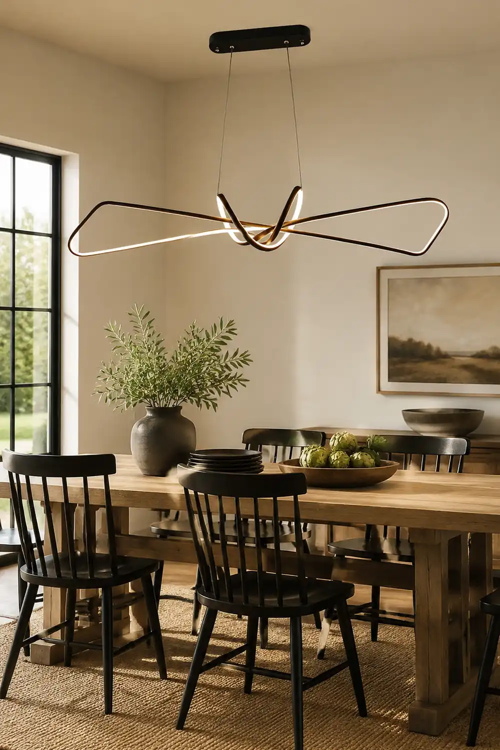 Bouvet Minimalist Geometric Metal Adjustable Pendant Light - Lumpaz