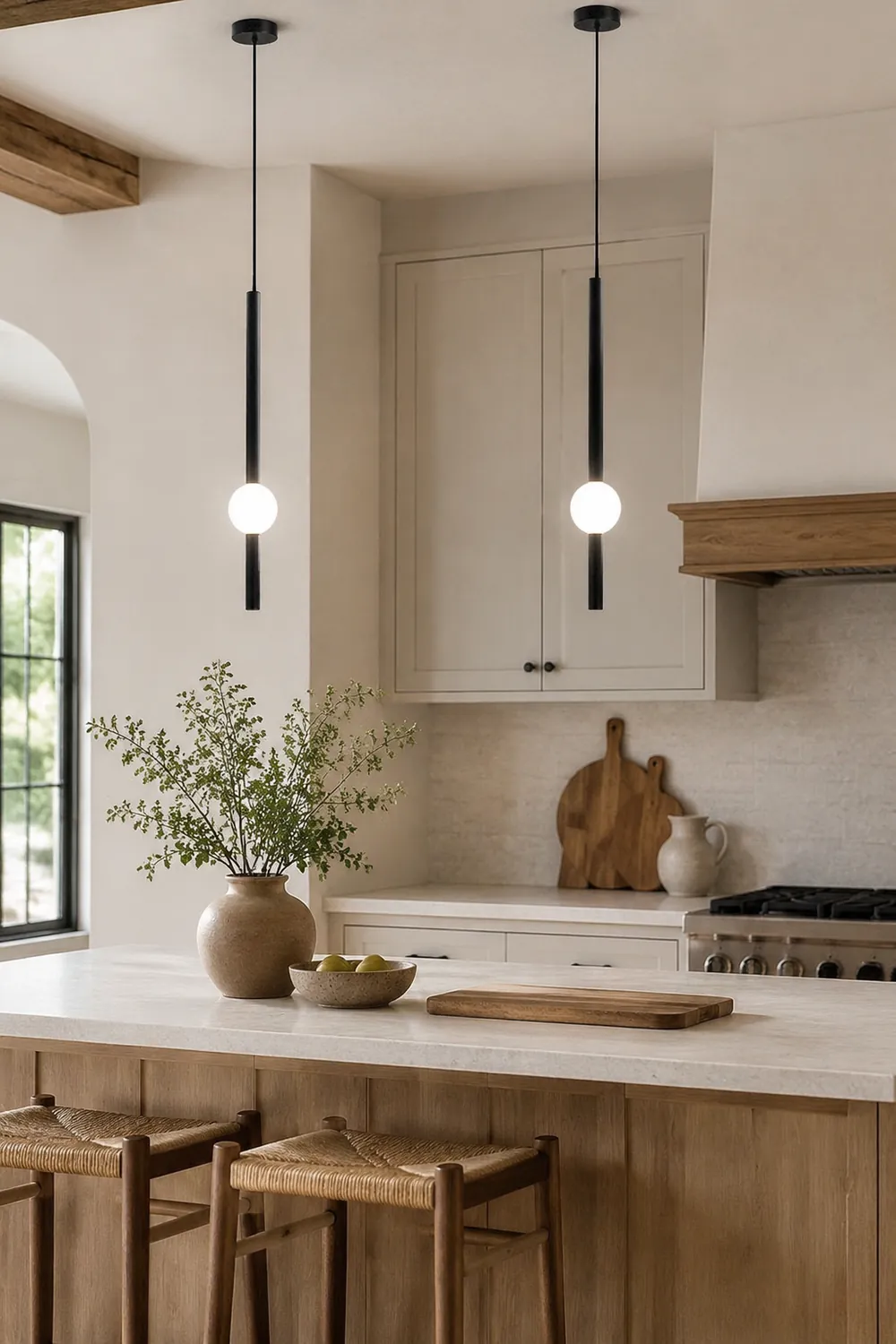 Carr Minimalist Linear Globe Glass Pendant Light, Bedroom - Lumpaz