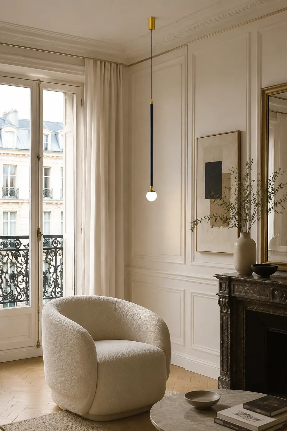 Carr Linear Metal Pendant Light, Black & Gold - Lumpaz
