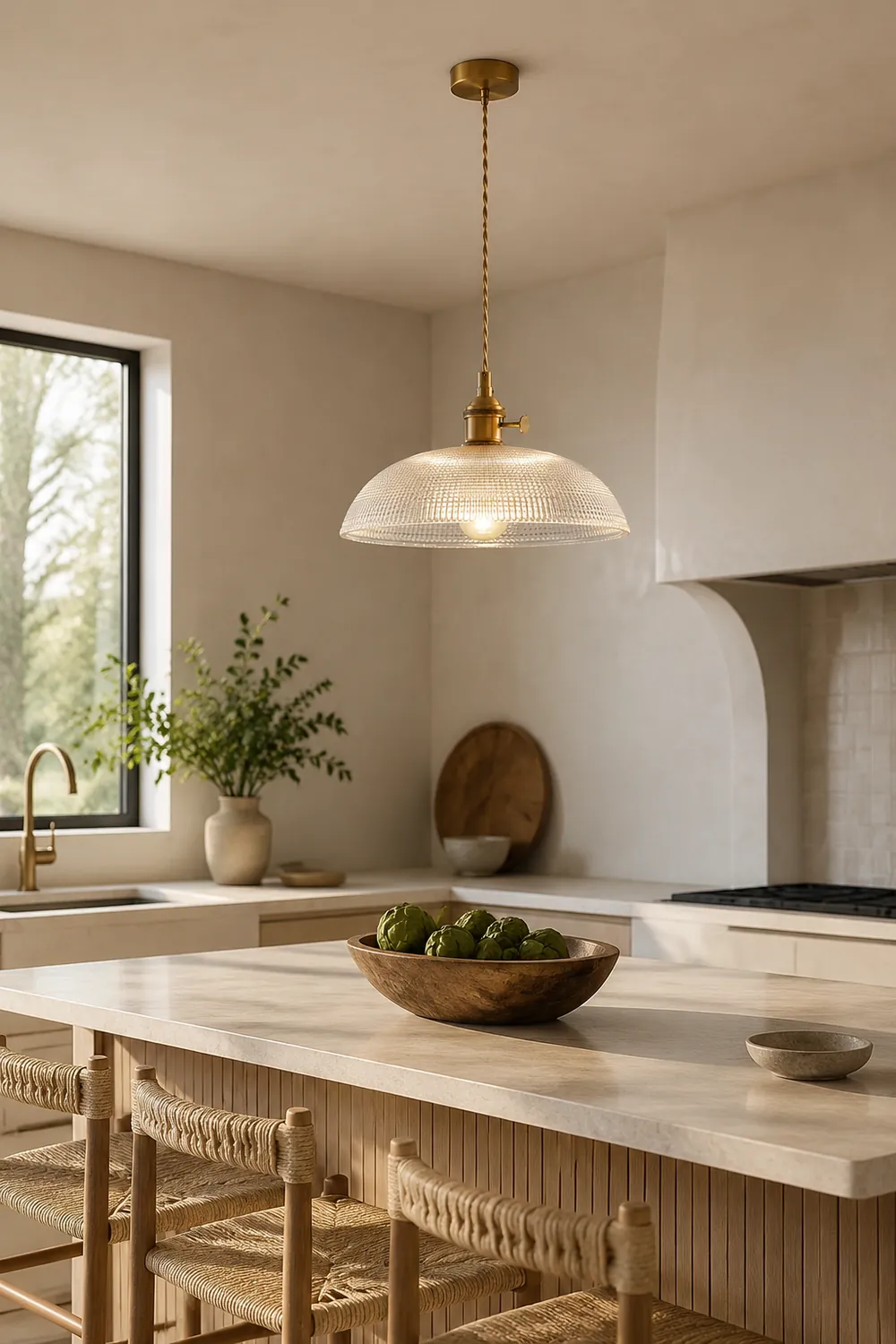 Ribbed Spiral Pendant Light - Lumpaz