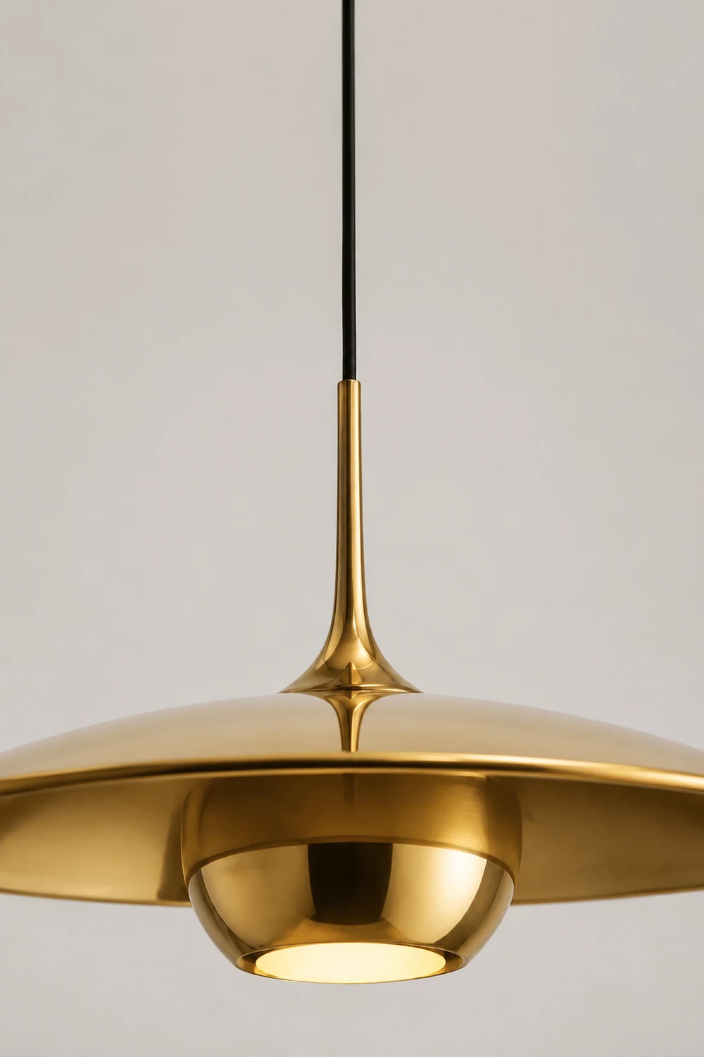 Cairns Minimalist Metal Pendant Light, Gold - Lumpaz