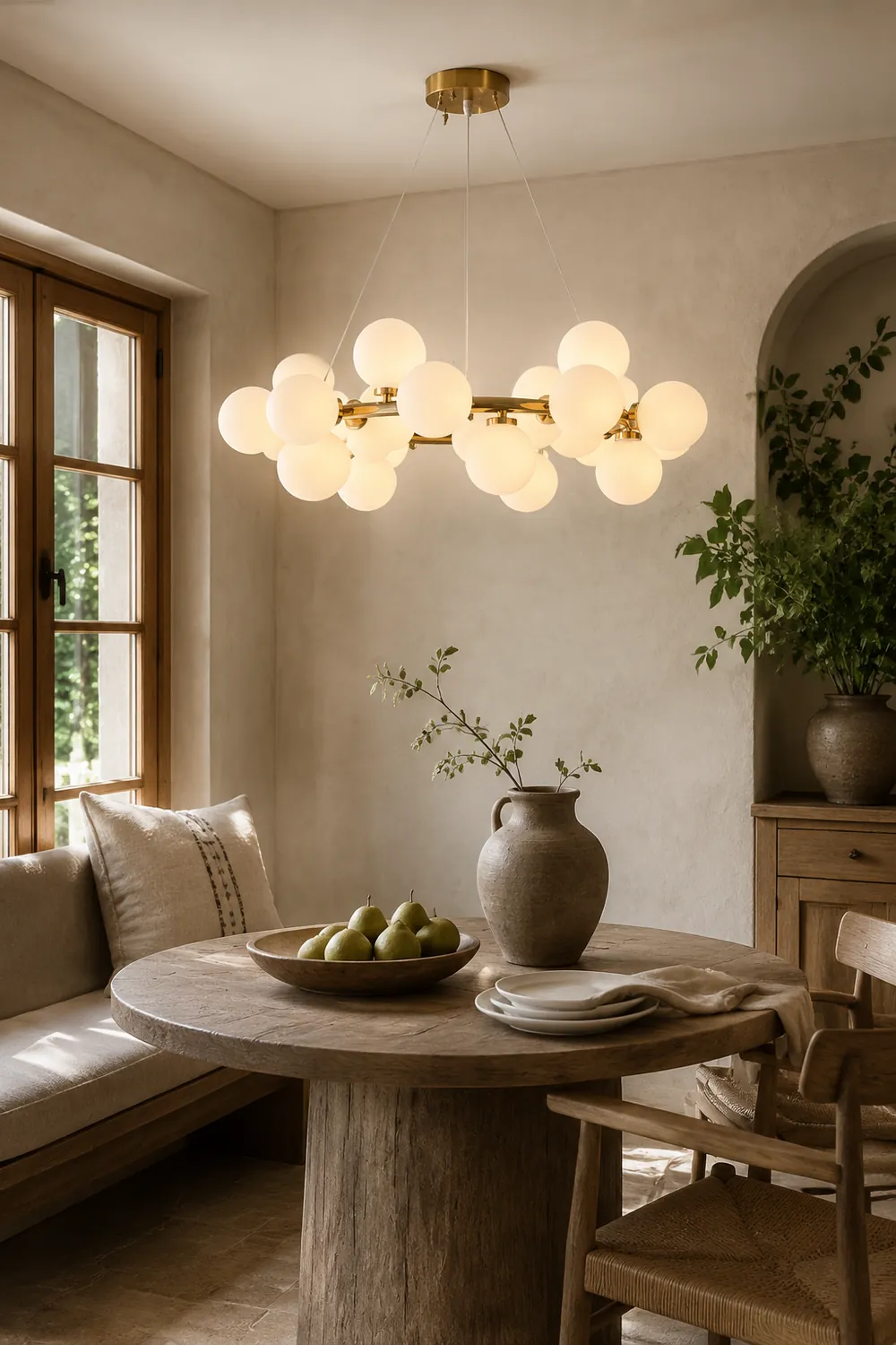 Valentina Chandelier Bubble, Magic Beans, Glass, Dining Room - Lumpaz