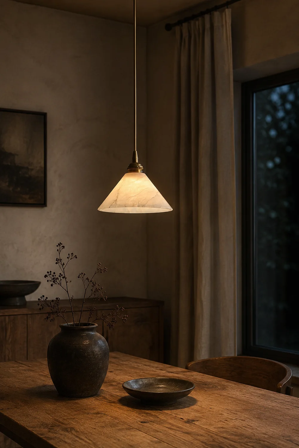 Conical Brass Pendant Lamp - Lumpaz