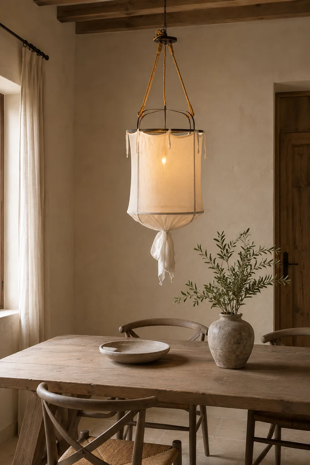 Provence Linen Pendant Light - Lumpaz