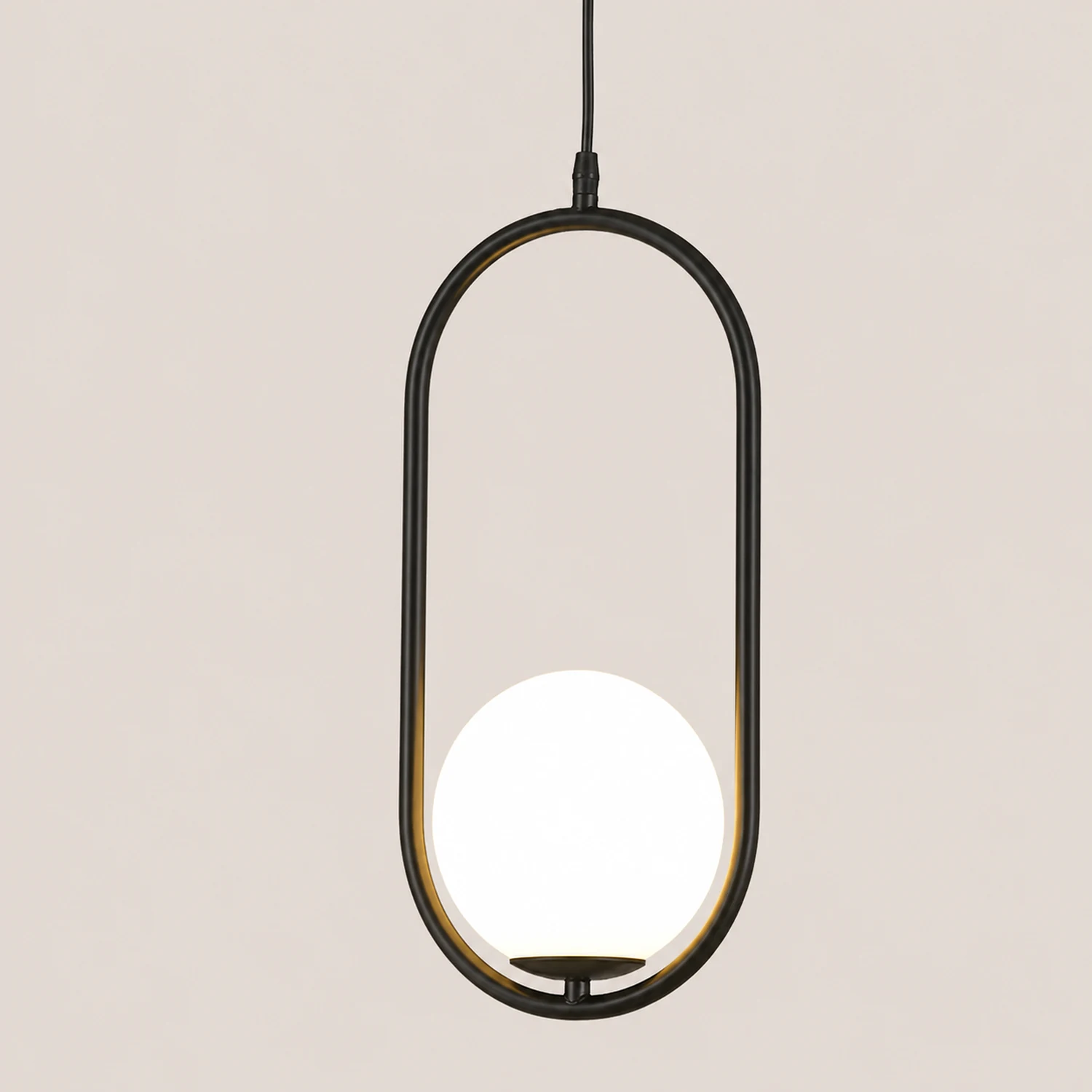 Valentina Modern Globe Metal/Glass Pendant Light, 3 Style - Lumpaz