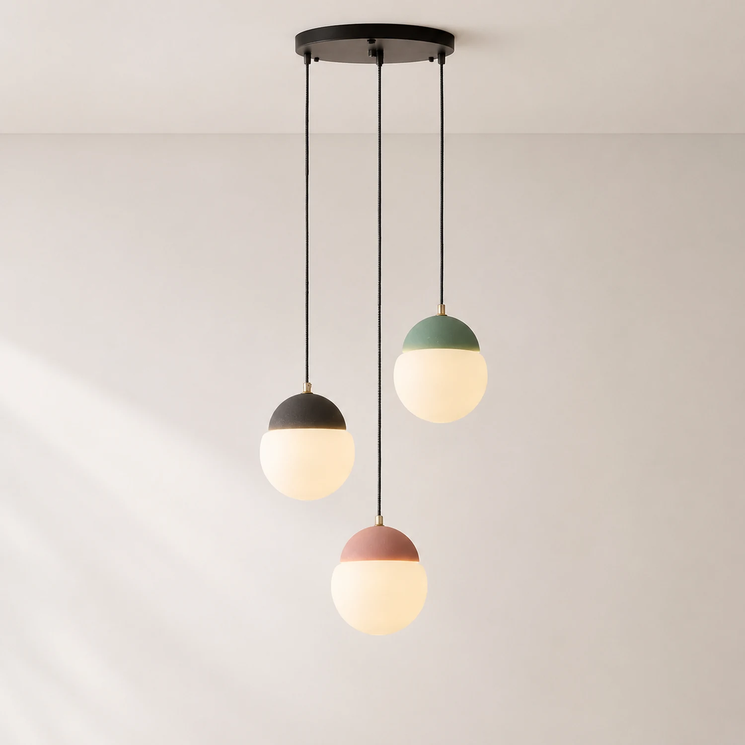 Cement Eclipse Pendant Lamp - Lumpaz