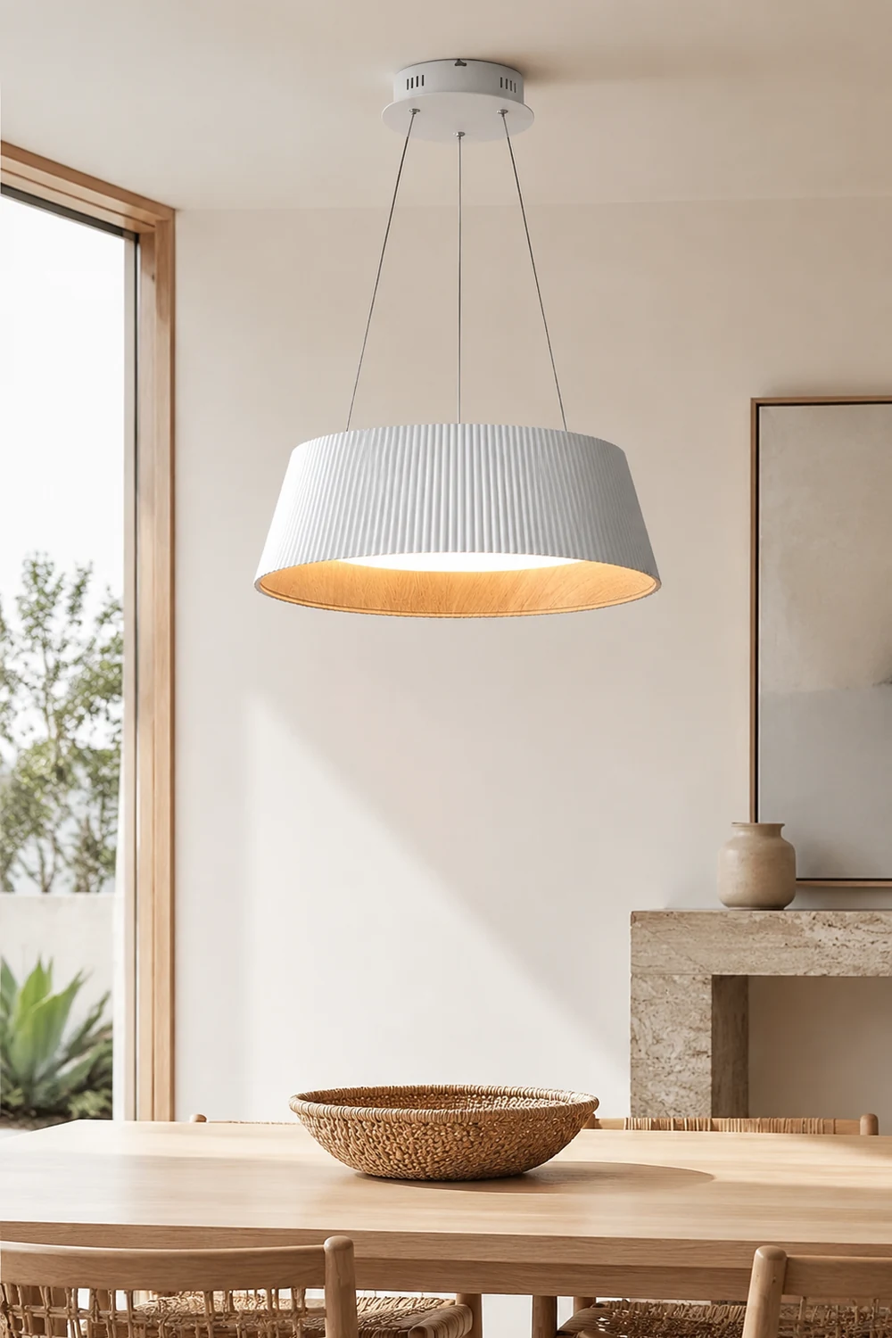 Modern Ribbed Pendant Light - Lumpaz