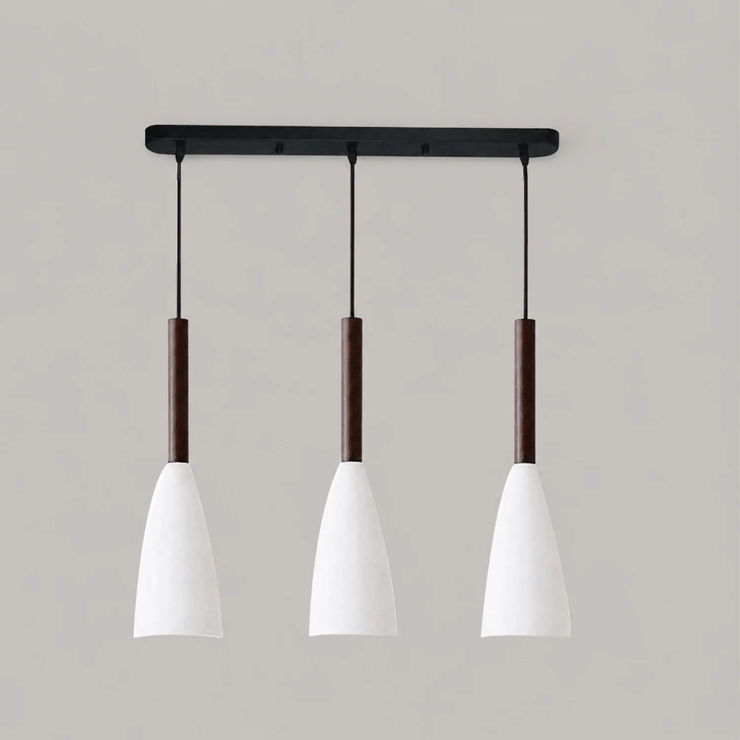 Morandi Kitchen Island Pendant Light Cluster, Wood/Metal - Lumpaz