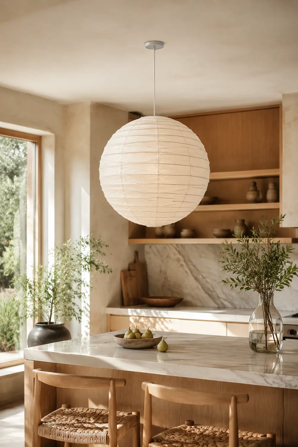 Washi Paper Pendant Lamp - Lumpaz