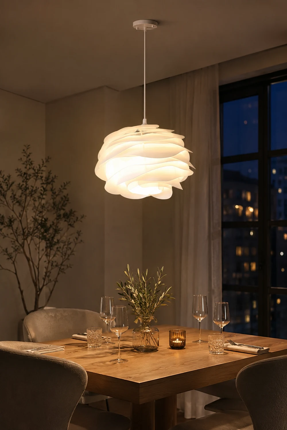 Rose Floral Pendant Light - Lumpaz