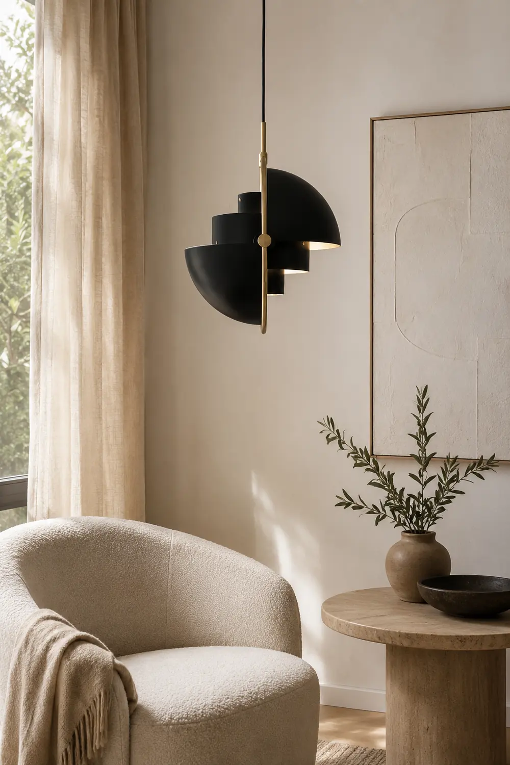 Modern Geometric Metal Pendant Light, Kitchen Island - Lumpaz
