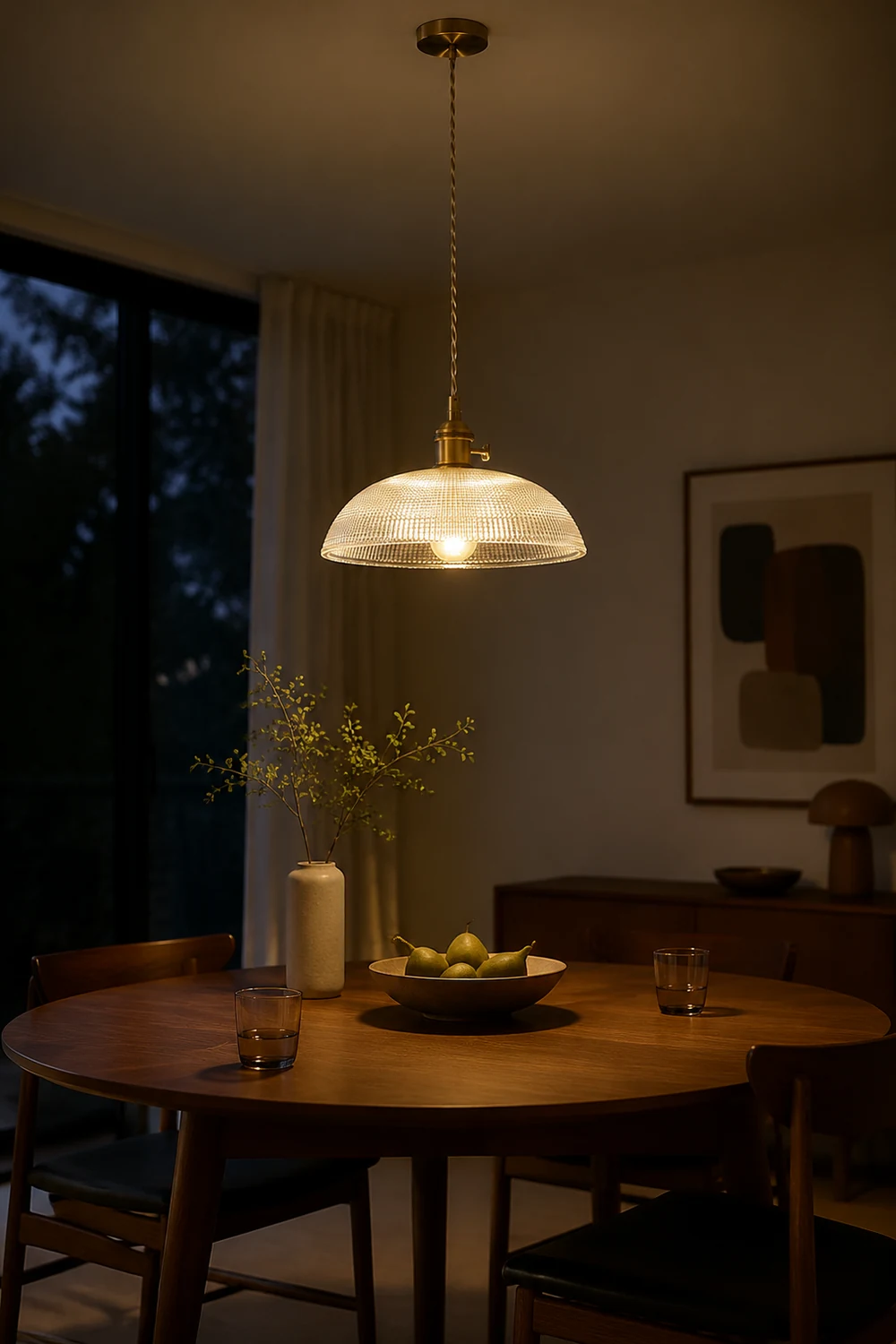 Ribbed Spiral Pendant Light - Lumpaz
