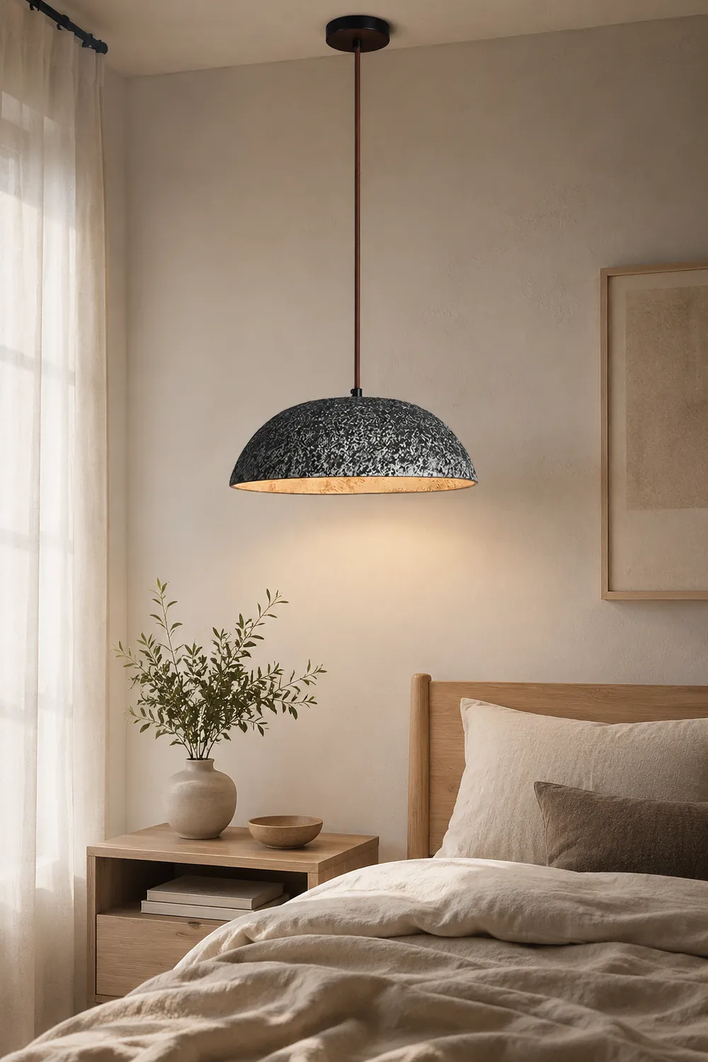 Half Dome Vintage Ceramic Pendant Lamp - Lumpaz