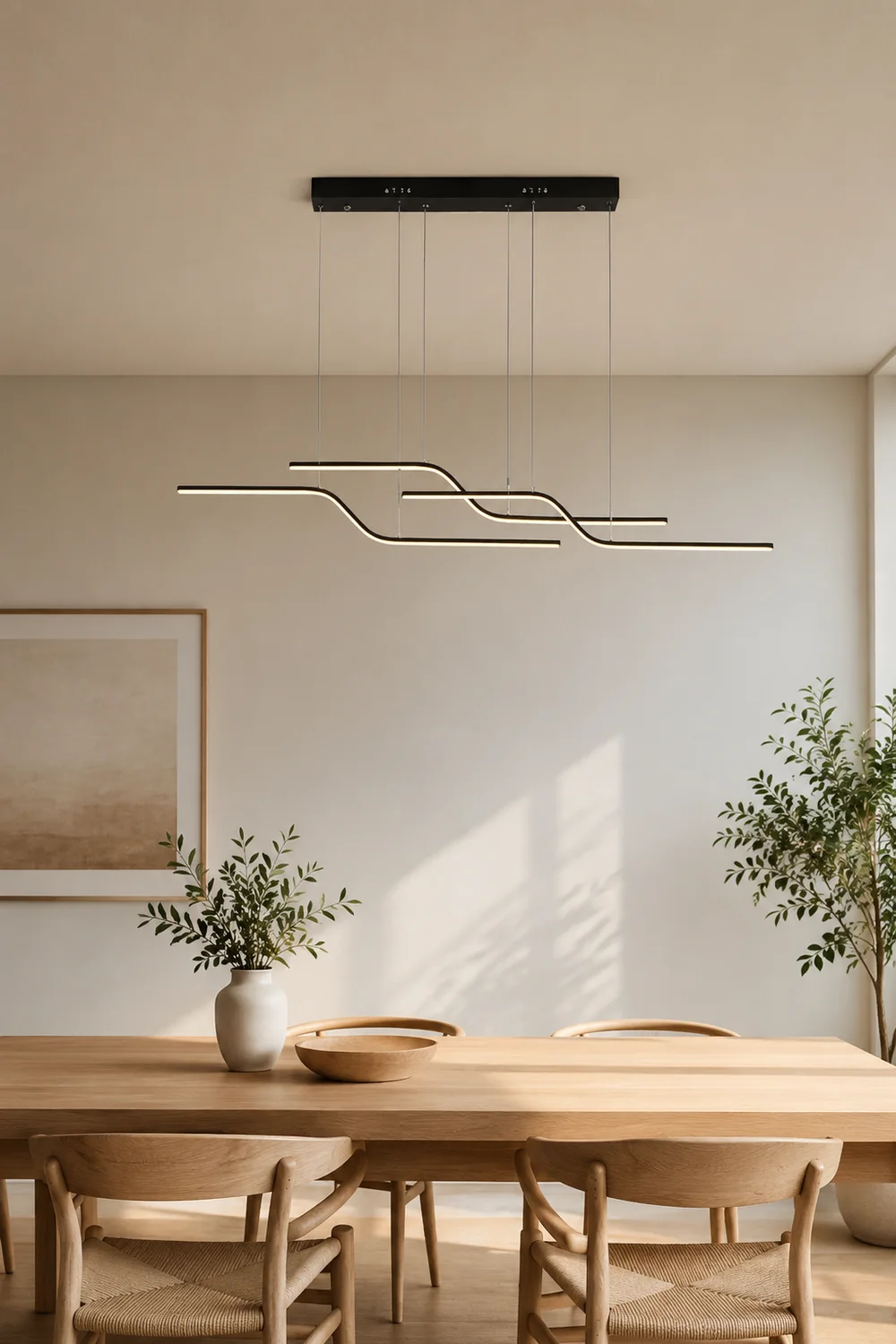 Minimalist Geometric Metal 3 Light Pendant Light, Dining Room - Lumpaz