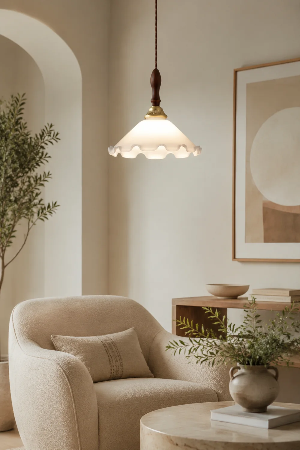 Milky Flower Pendant Light - Lumpaz