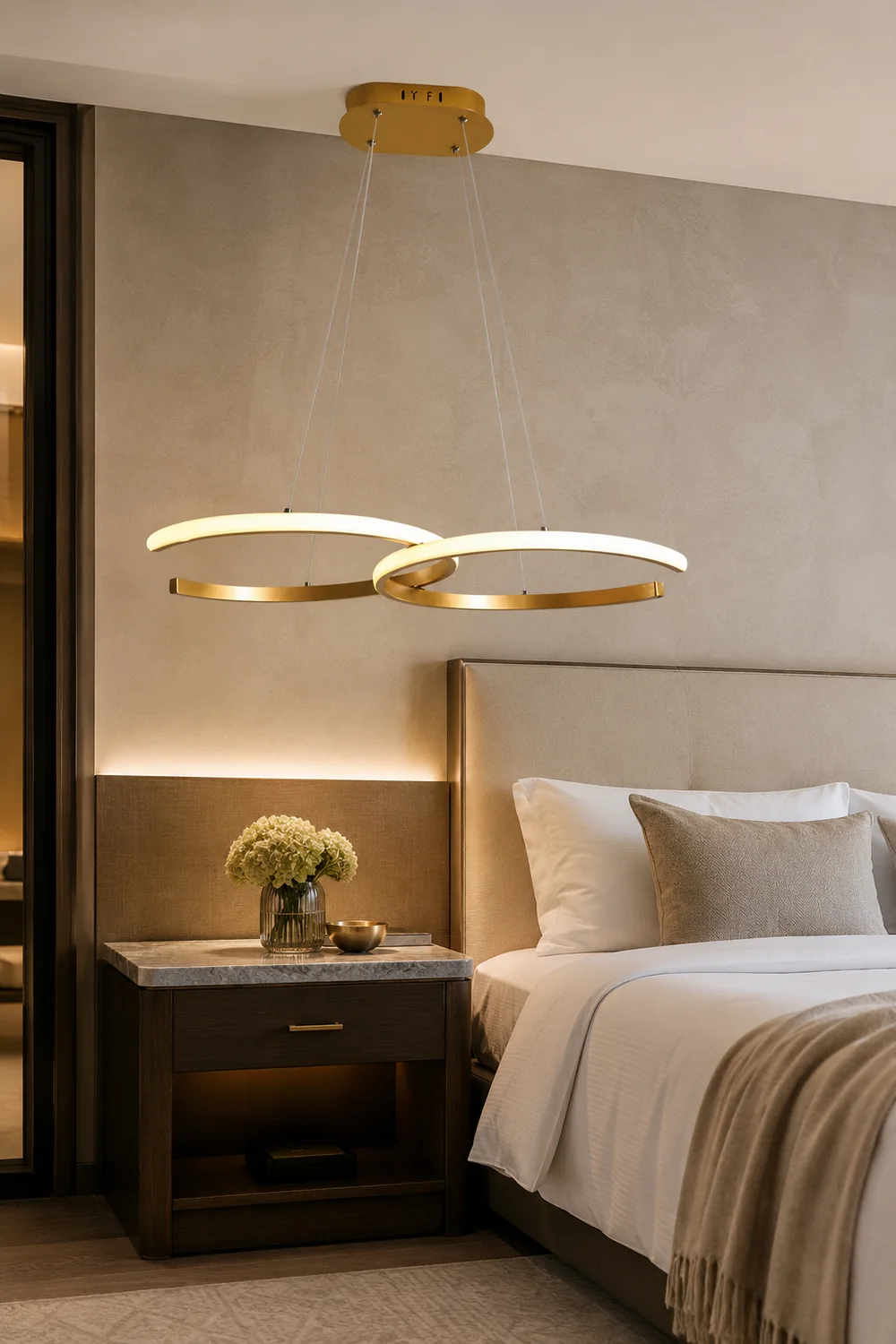 Modern Minimalist Pendant Light, Double-C - Lumpaz