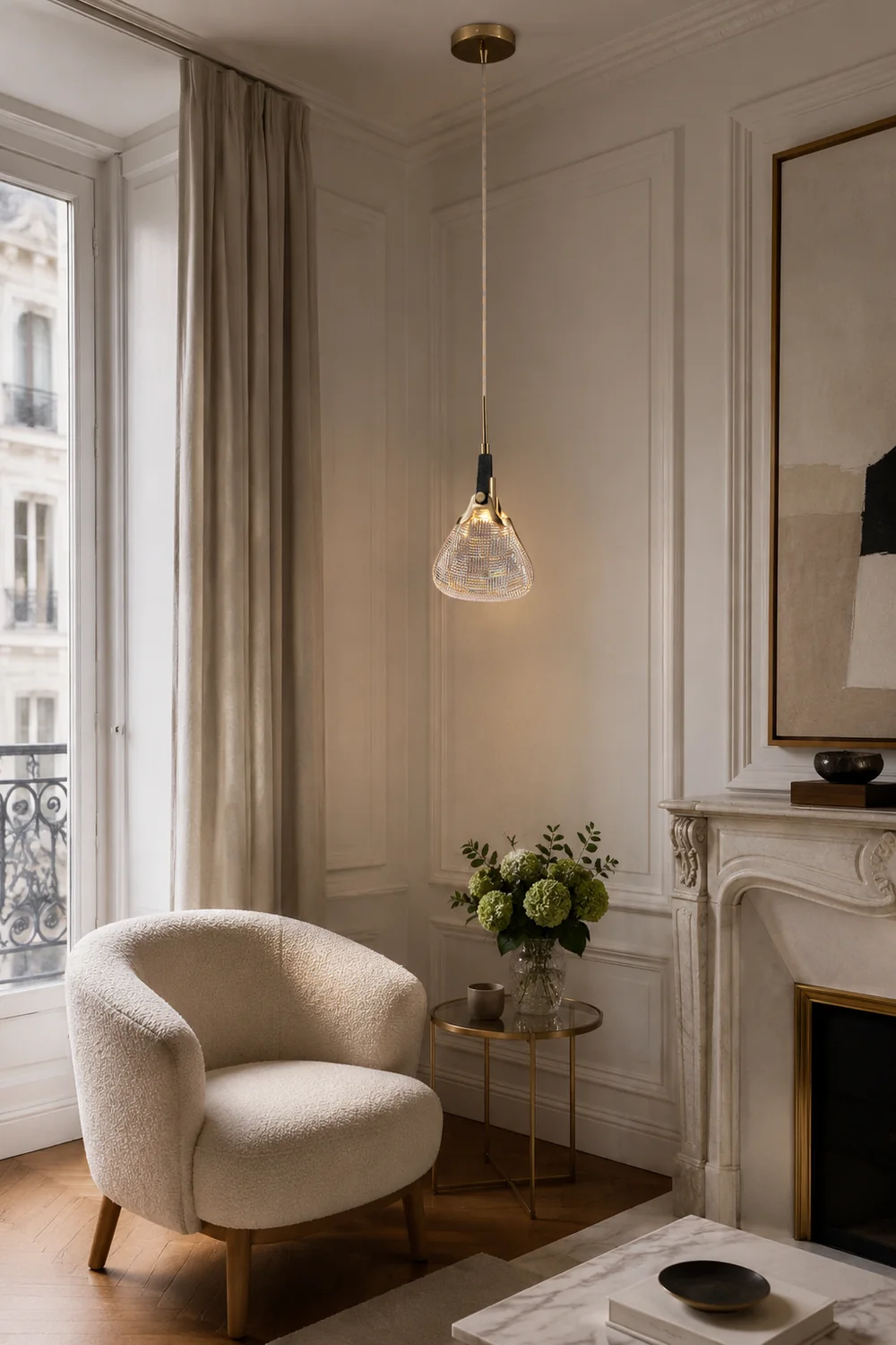 Hailie Postmodern Elegant Gold/Black Bedroom Pendant Light - Lumpaz