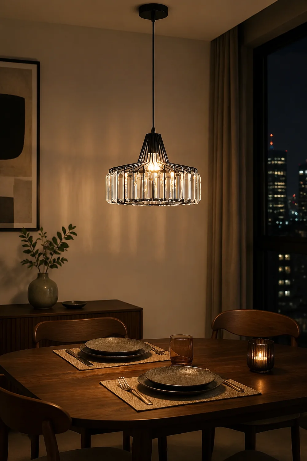 Crystal Drum Pendant Lamp - Lumpaz