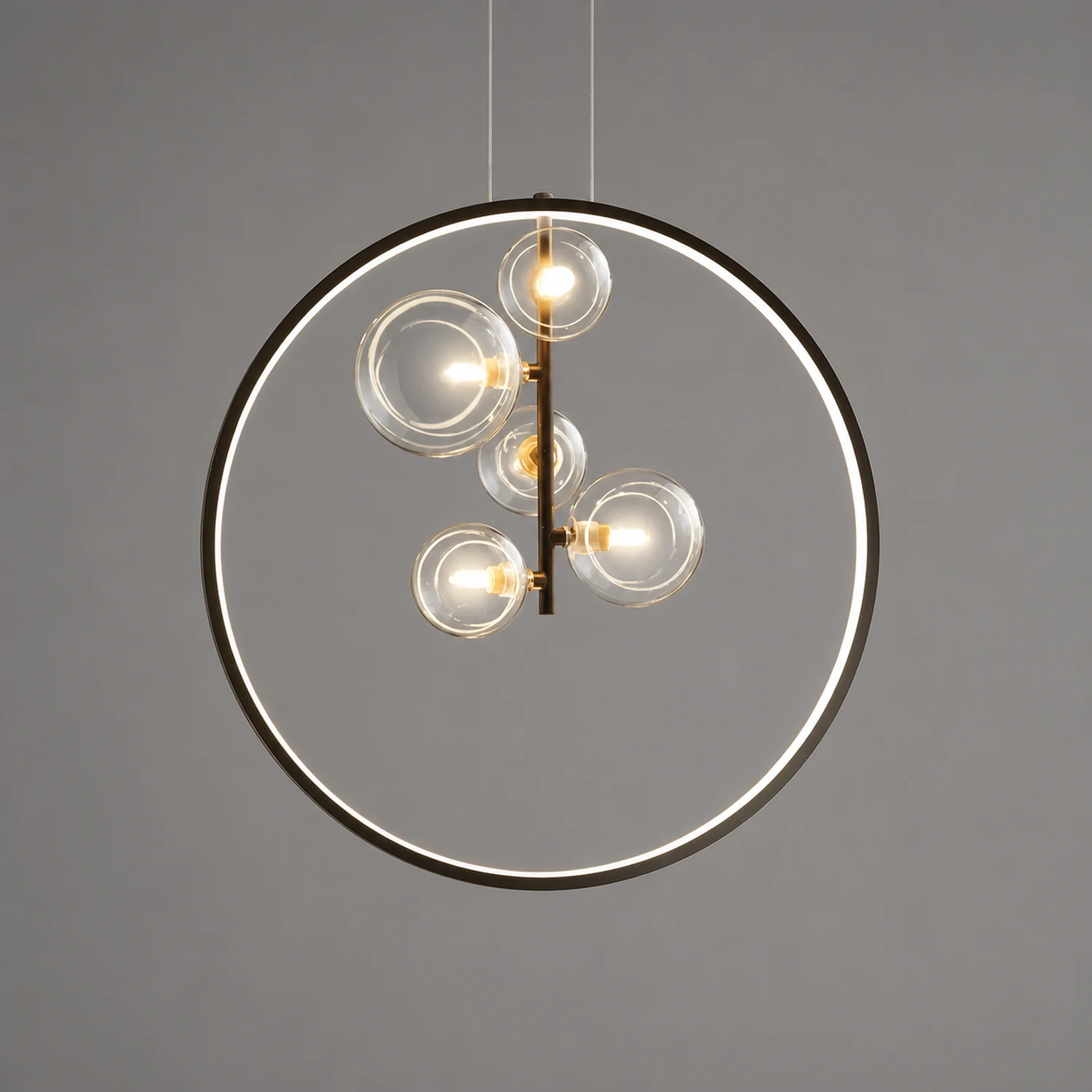Nordic Glass Bubbles LED Modern Pendant Light For Dining Room - Lumpaz