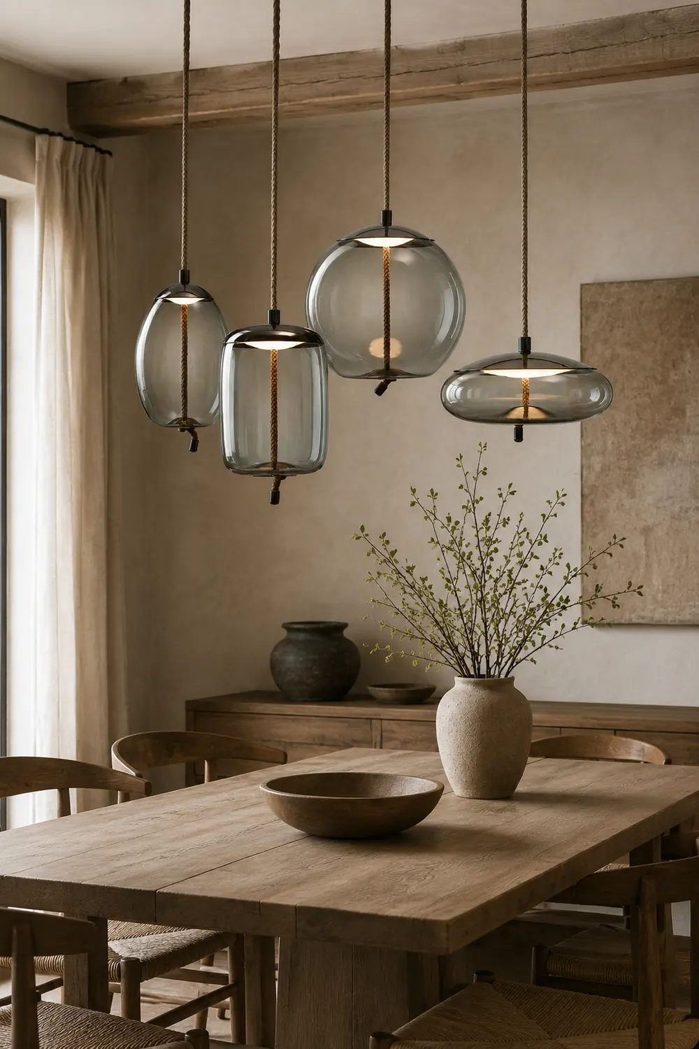 Valentina Nordic LED Pendant Light, Decorative Glass - Lumpaz