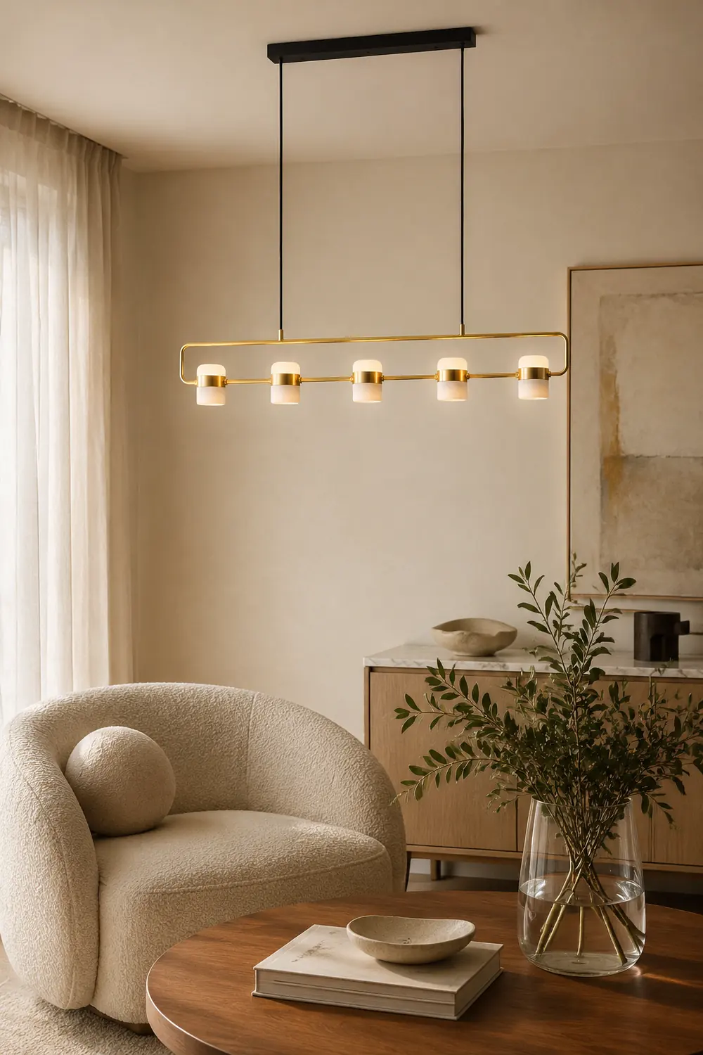 Adjustable Glass Pendant Light - Lumpaz
