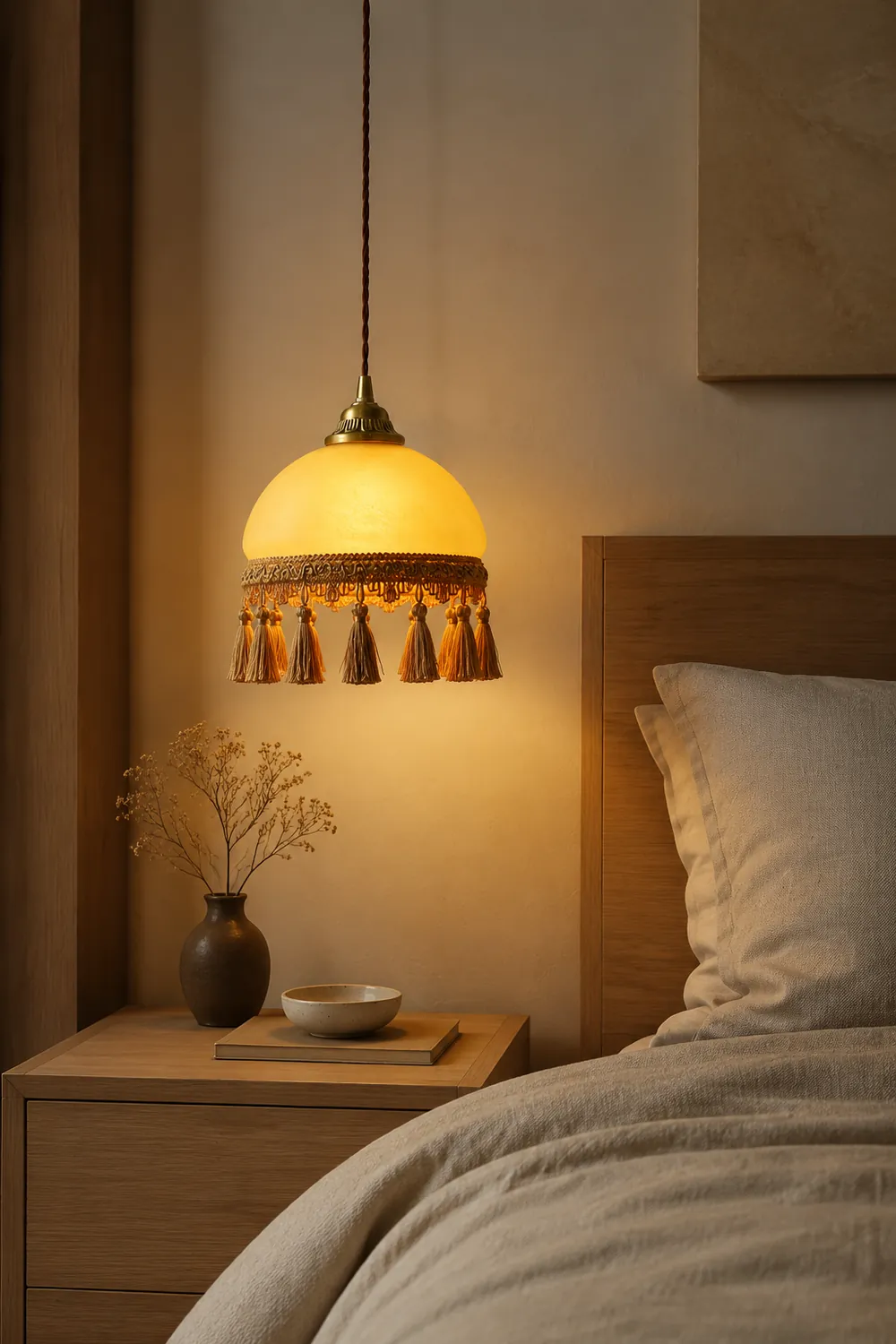 French Tassels Brass Pendant Light - Lumpaz