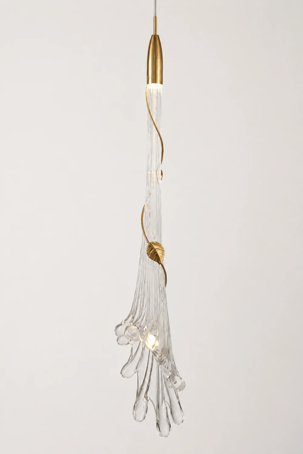 Sanna Elegant Flower Metal/Glass Pendant Light, Bedroom - Lumpaz