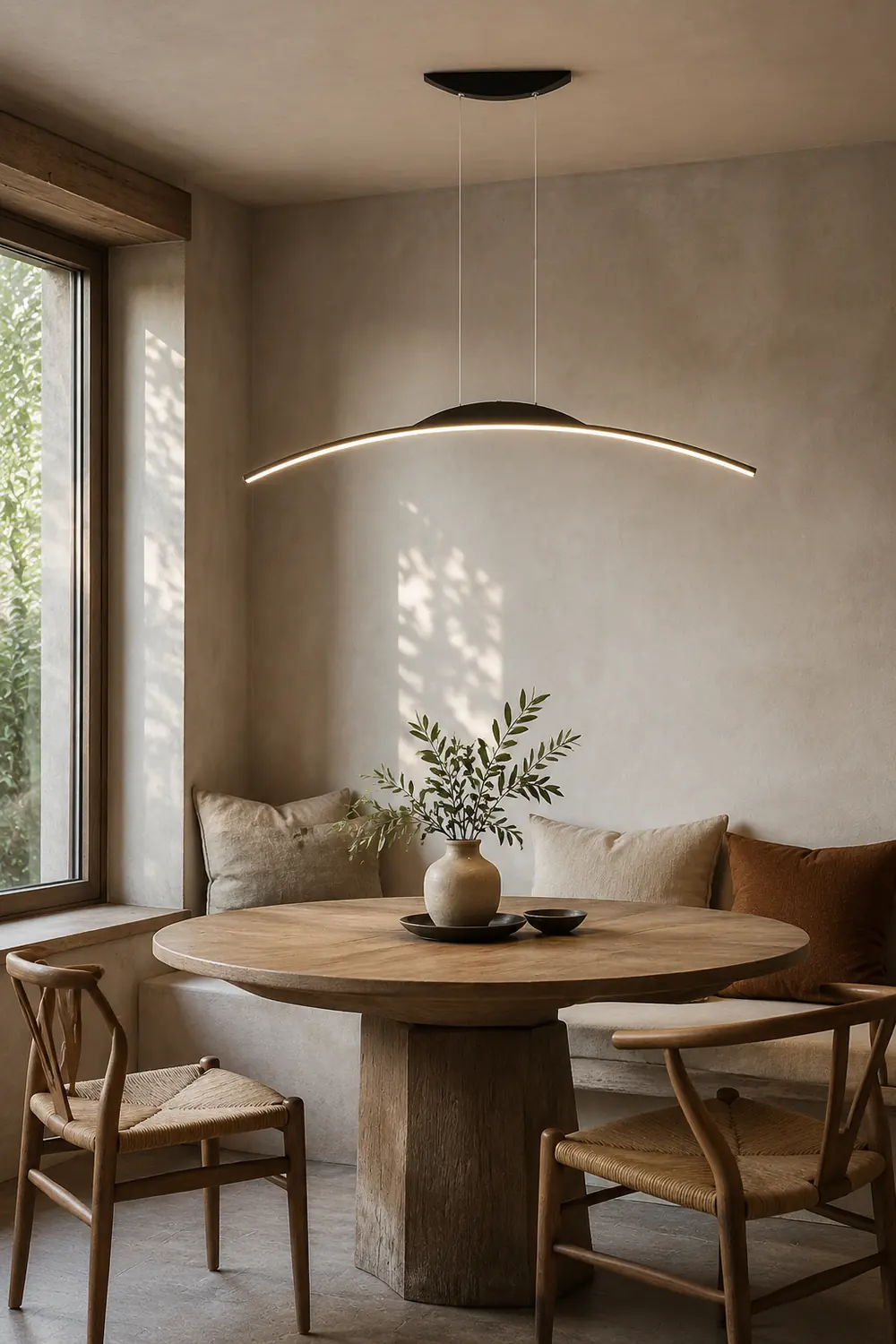Minimalist Linear Metal Remote Control Pendant Light - Lumpaz