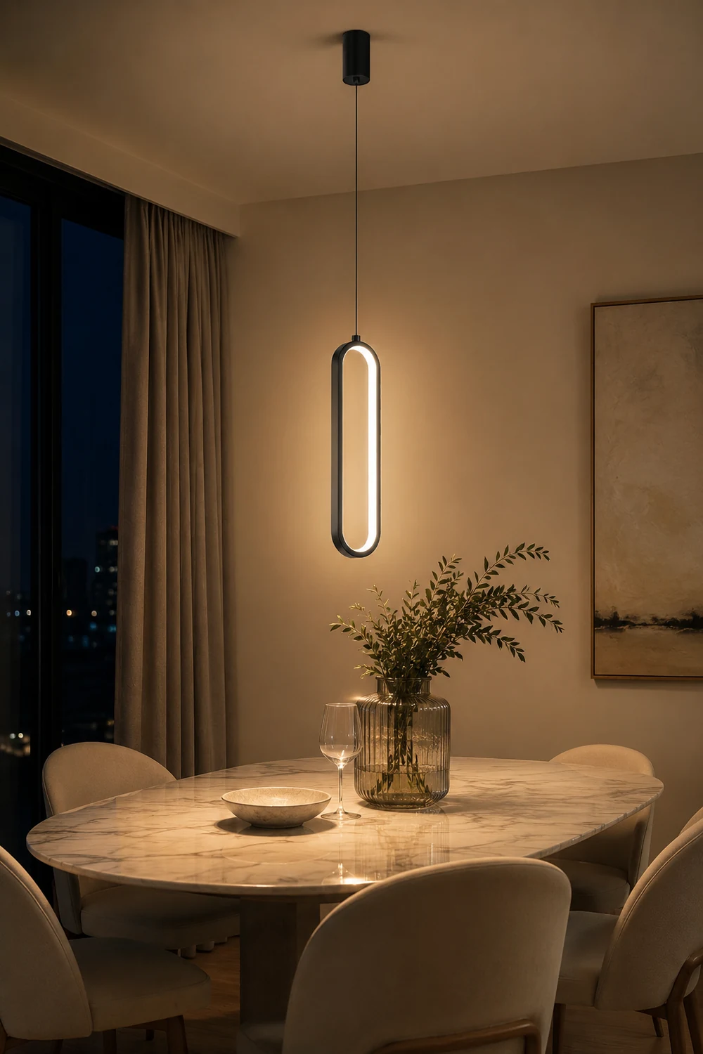 Long Oval LED Pendant Lamp - Lumpaz
