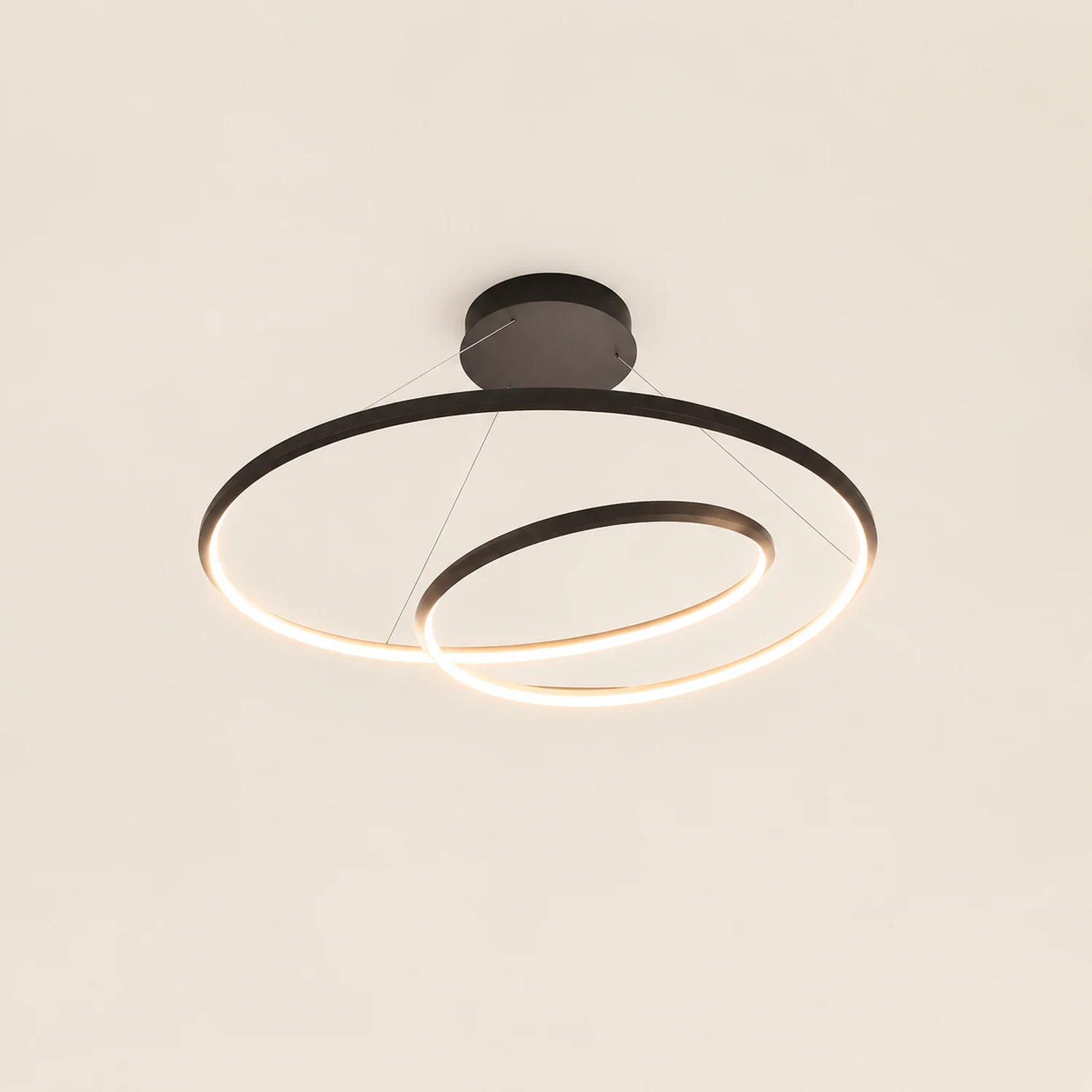 Arisha Pendant Light Curved Circle, Brass - Lumpaz