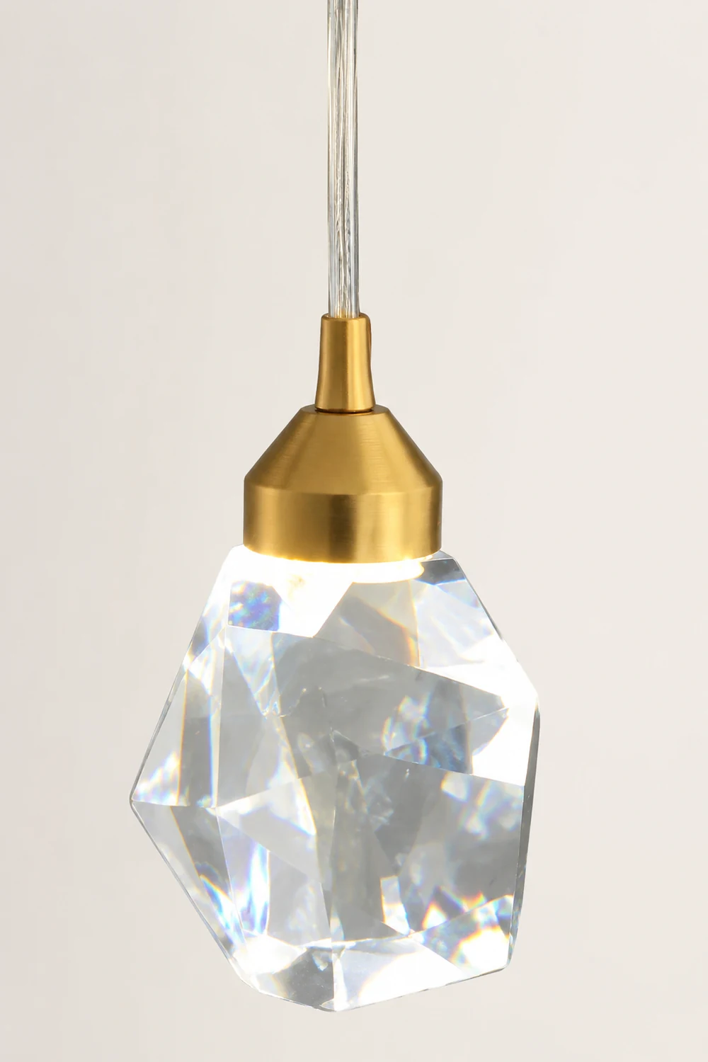Kristy Moonshadow Crystal Pendant Light, Gold, Bedroom/Dining Room - Lumpaz